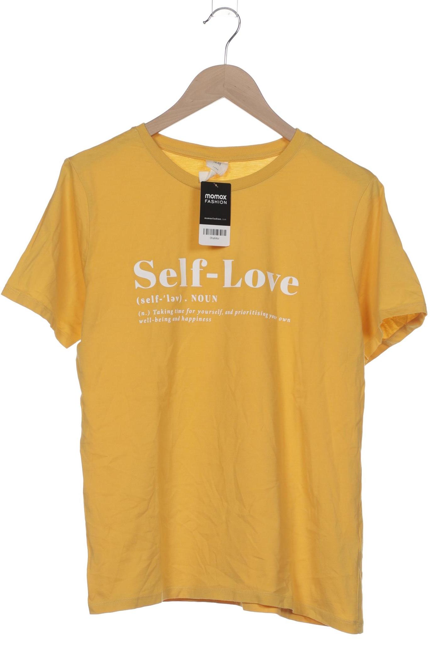

H&M Damen T-Shirt, gelb, Gr. 42
