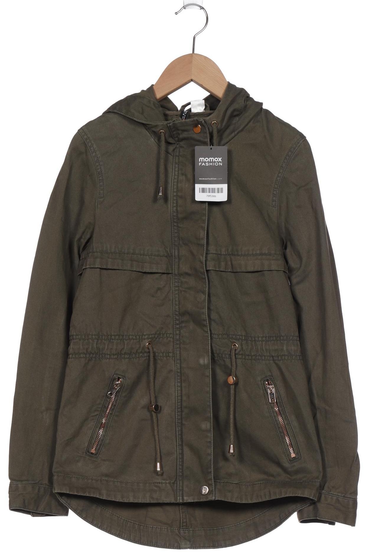 

H&M Damen Mantel, grün, Gr. 34