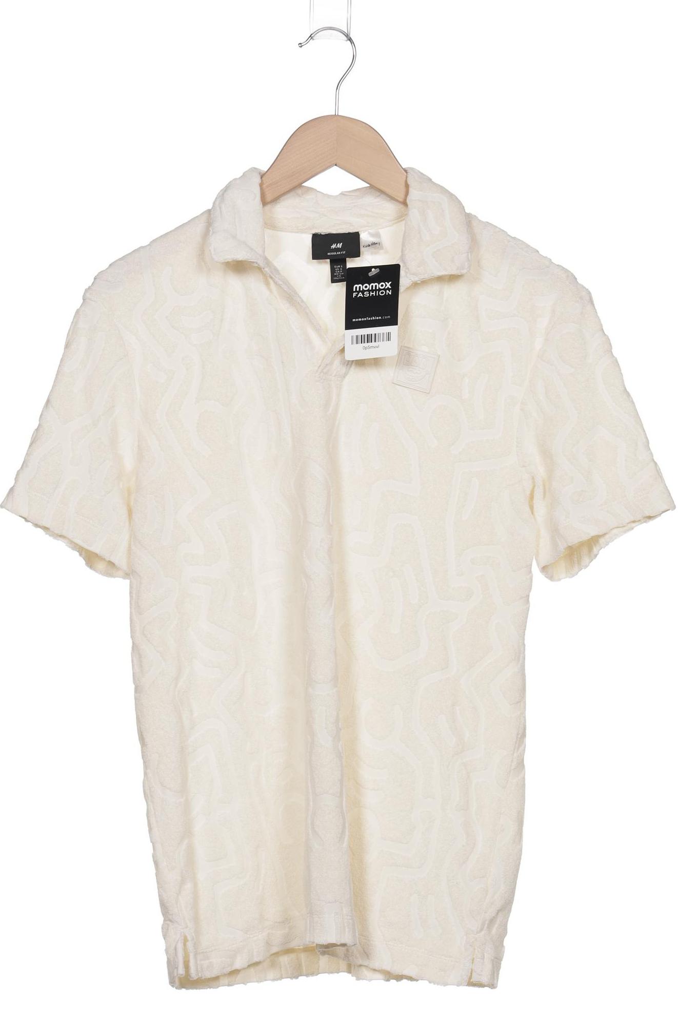 

H&M Damen Poloshirt, cremeweiß, Gr. 36