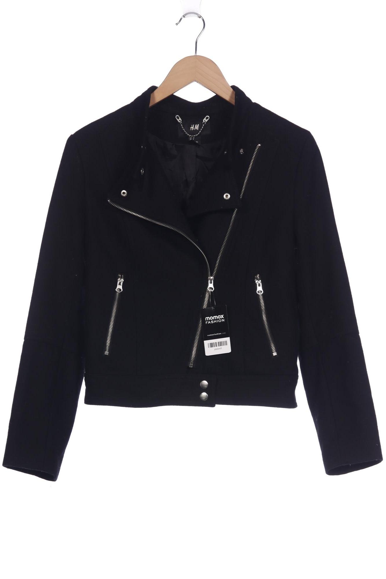 

H&M Damen Jacke, schwarz, Gr. 38