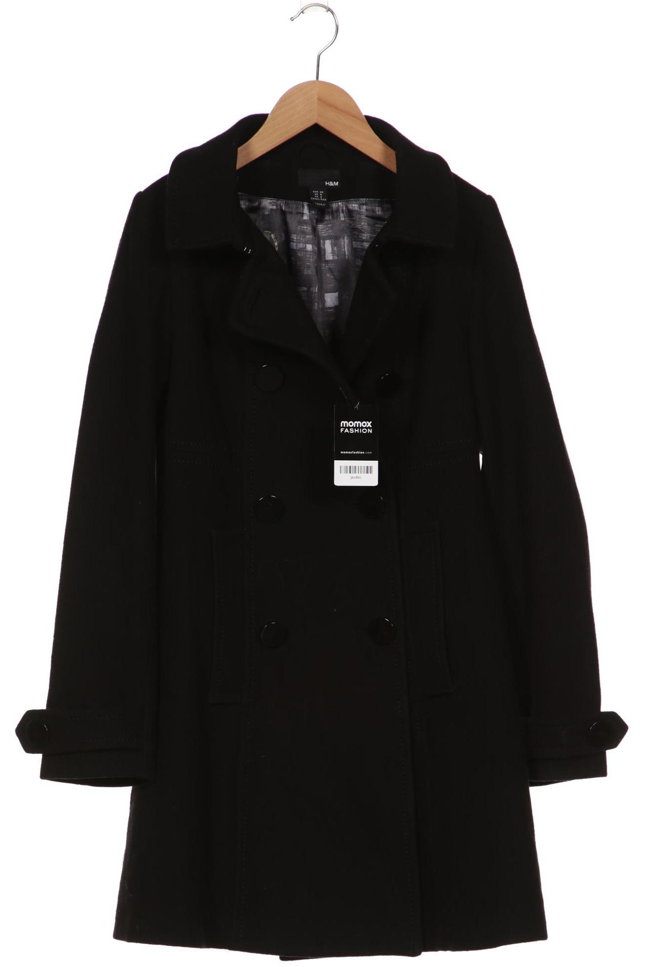 

H&M Damen Mantel, schwarz, Gr. 36