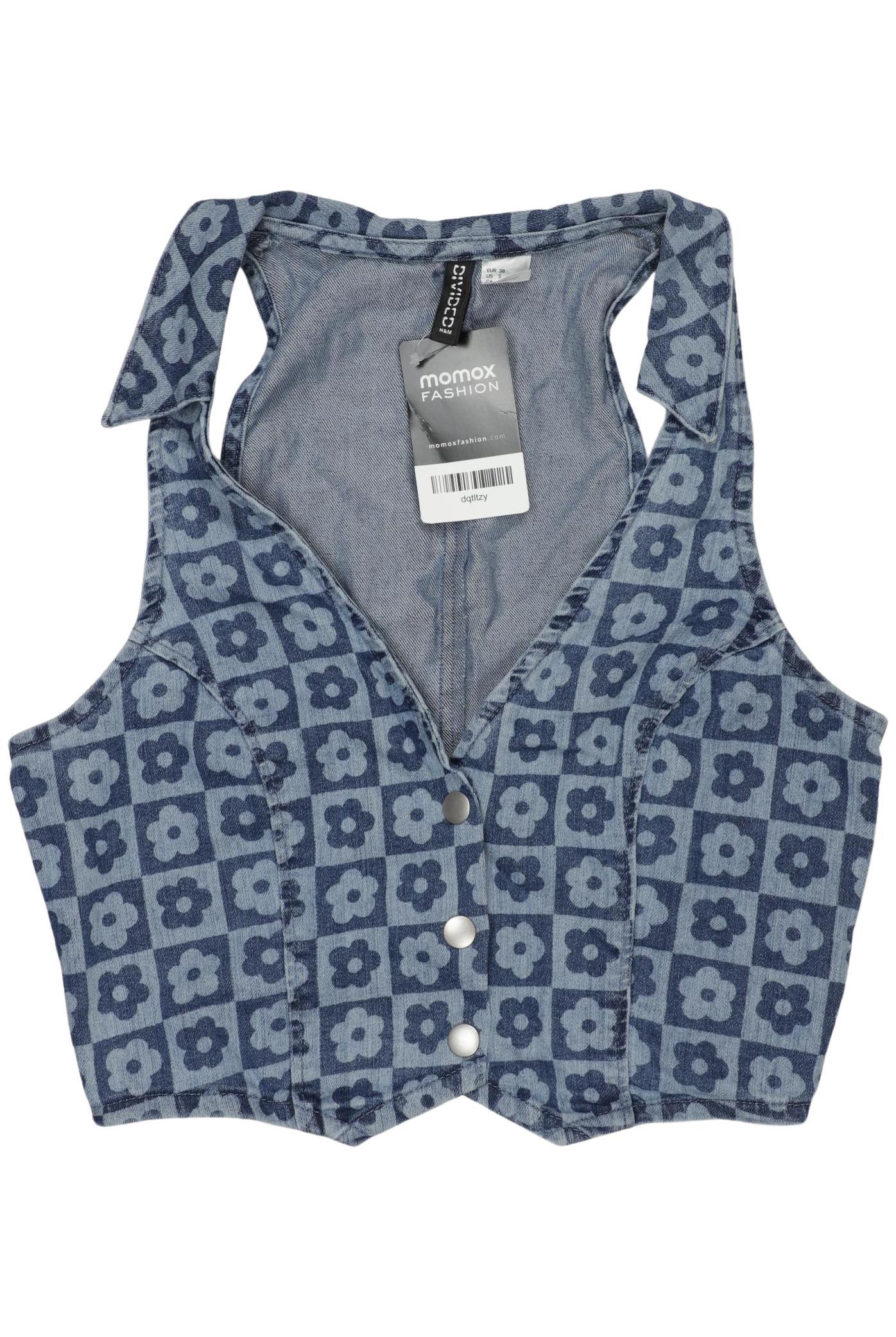 

H&M Damen Weste, blau, Gr. 38
