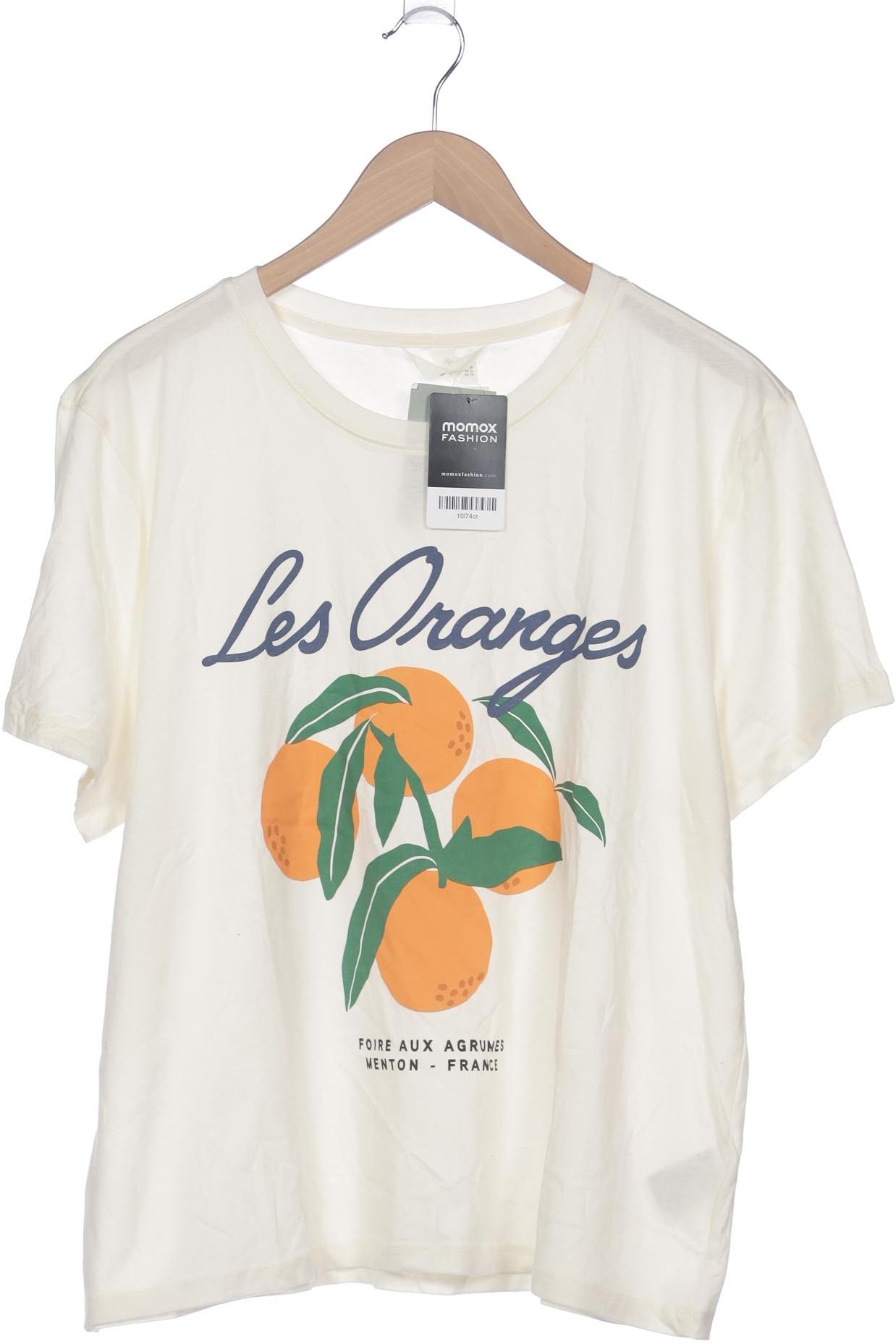 

H&M Damen T-Shirt, cremeweiß, Gr. 44