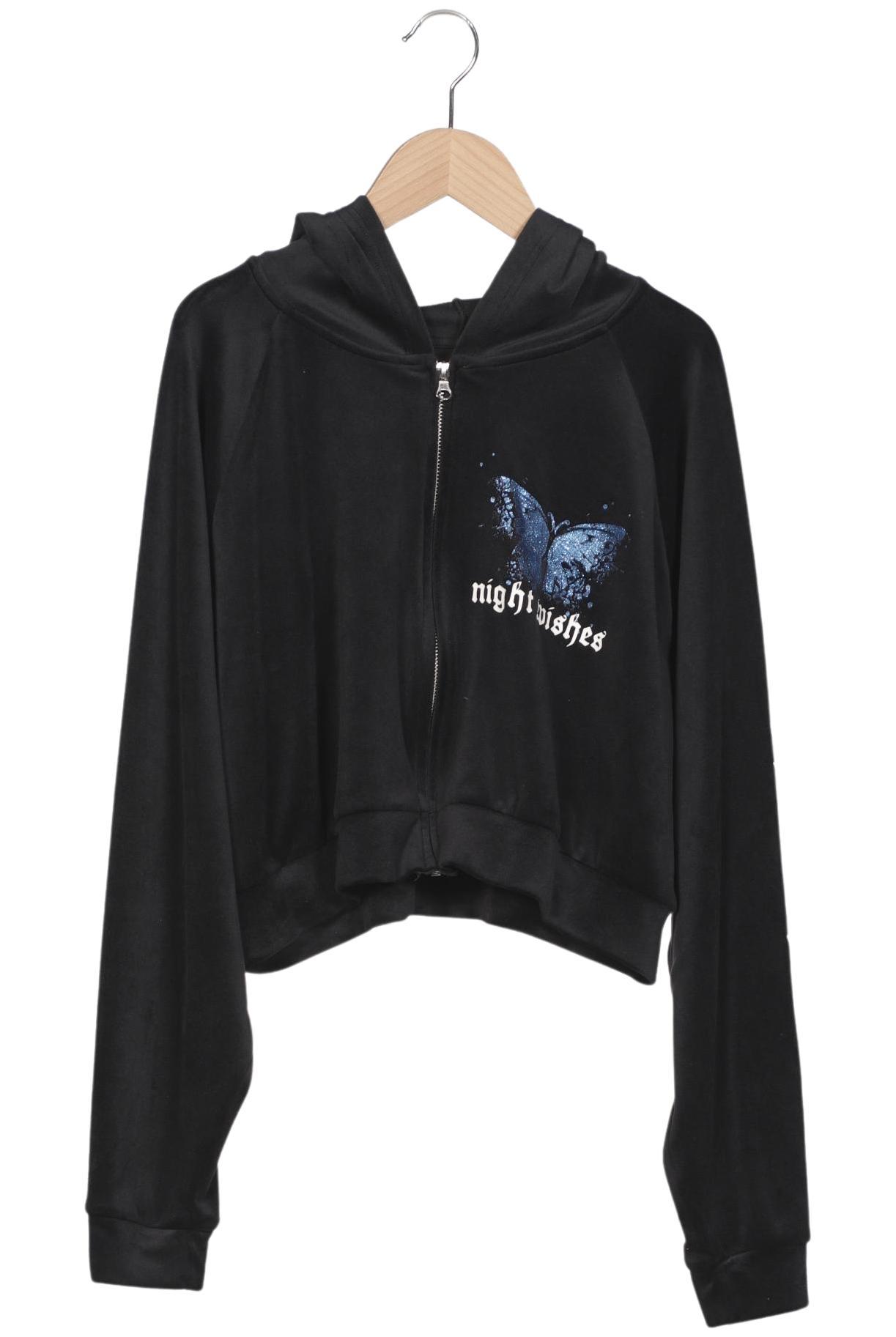 

H&M Damen Kapuzenpullover, schwarz, Gr. 44