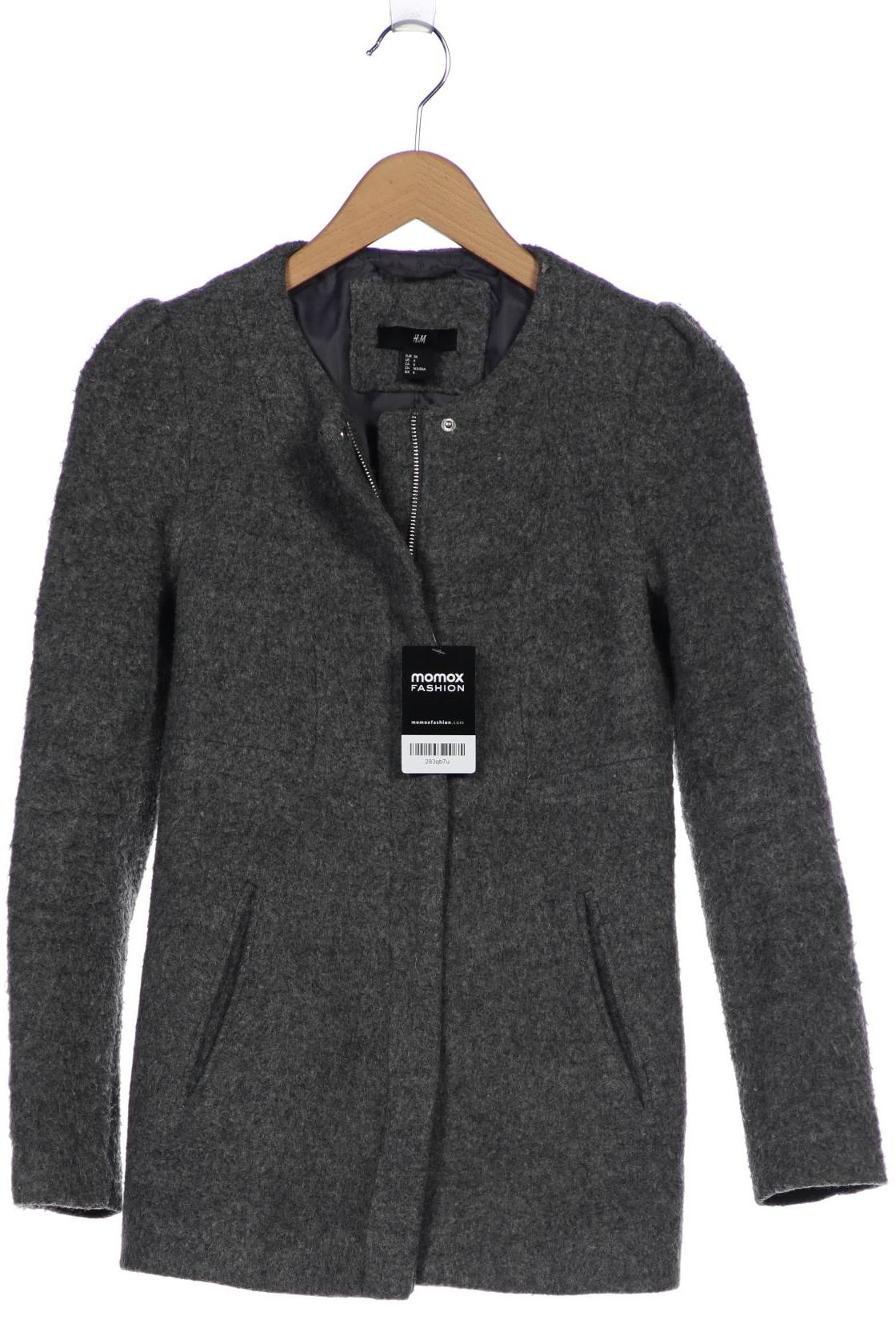 

H&M Damen Mantel, grau, Gr. 36