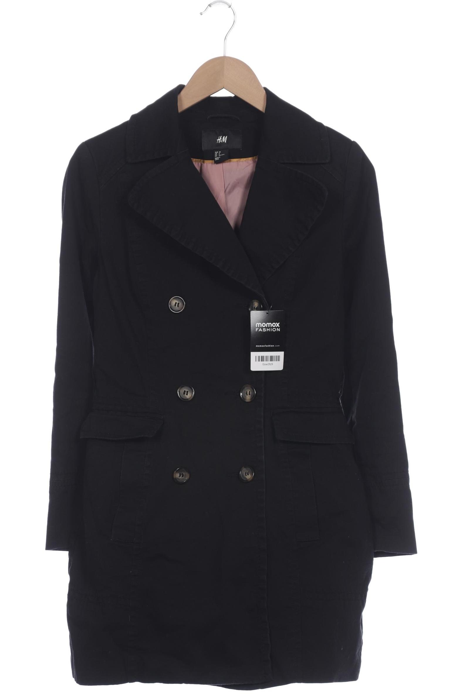 

H&M Damen Mantel, schwarz, Gr. 36