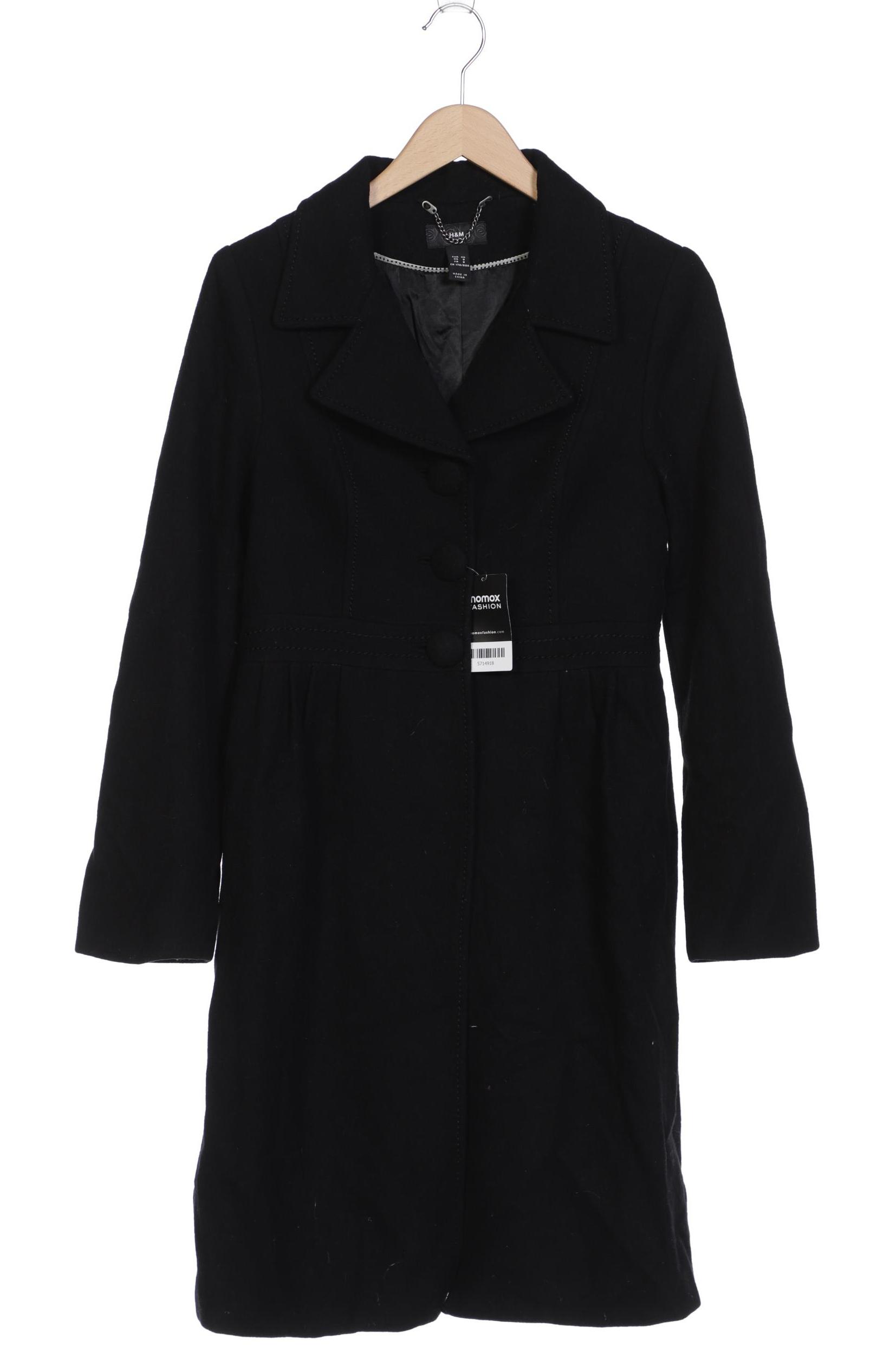 

H&M Damen Mantel, schwarz, Gr. 38