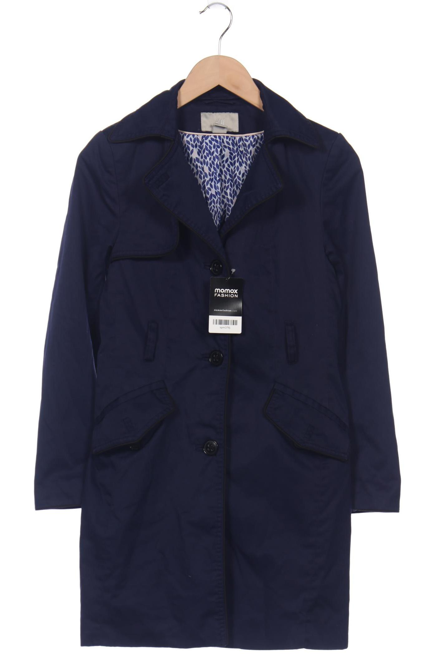 

H&M Damen Mantel, marineblau, Gr. 34