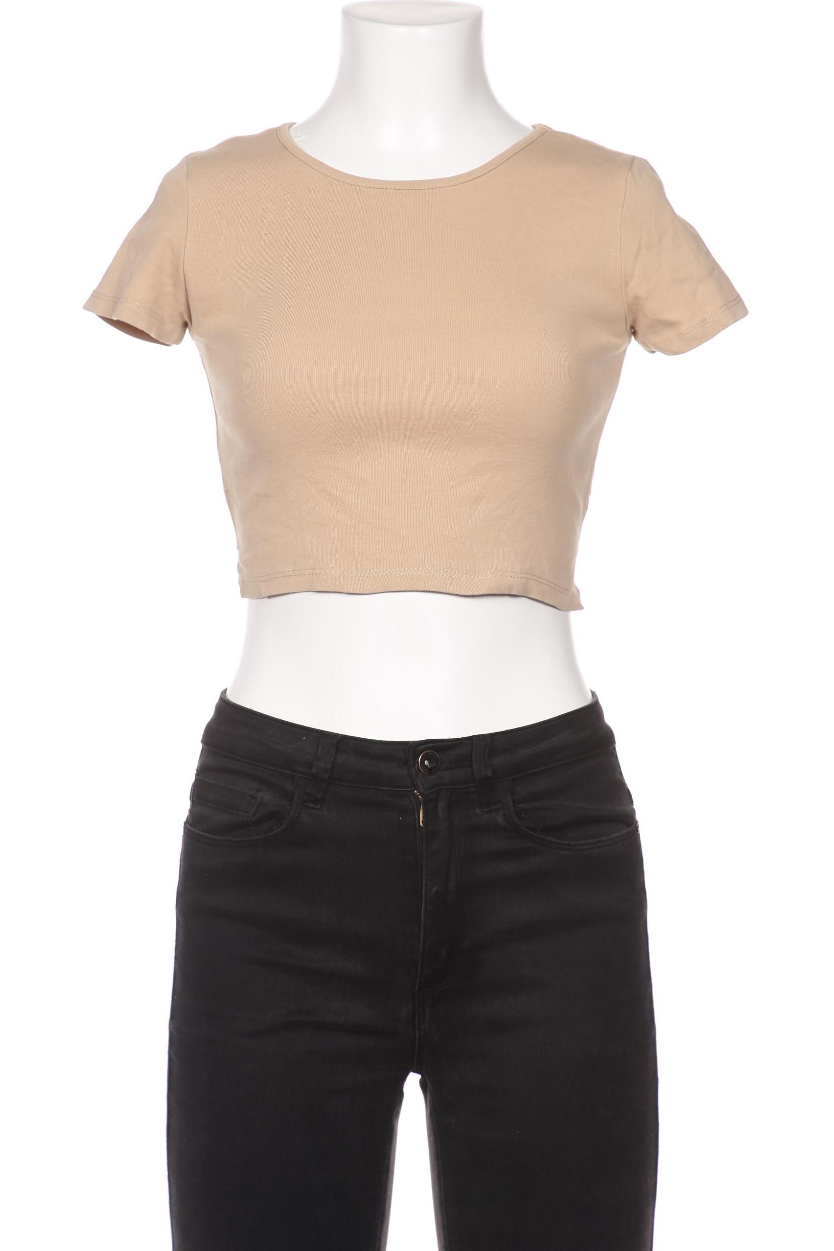 

H&M Damen T-Shirt, beige, Gr. 34