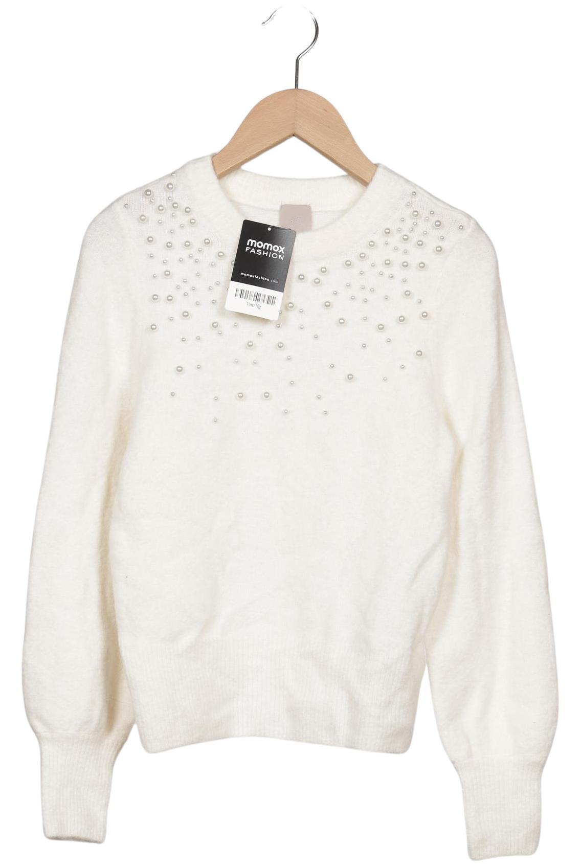 

H&M Damen Pullover, weiß, Gr. 34