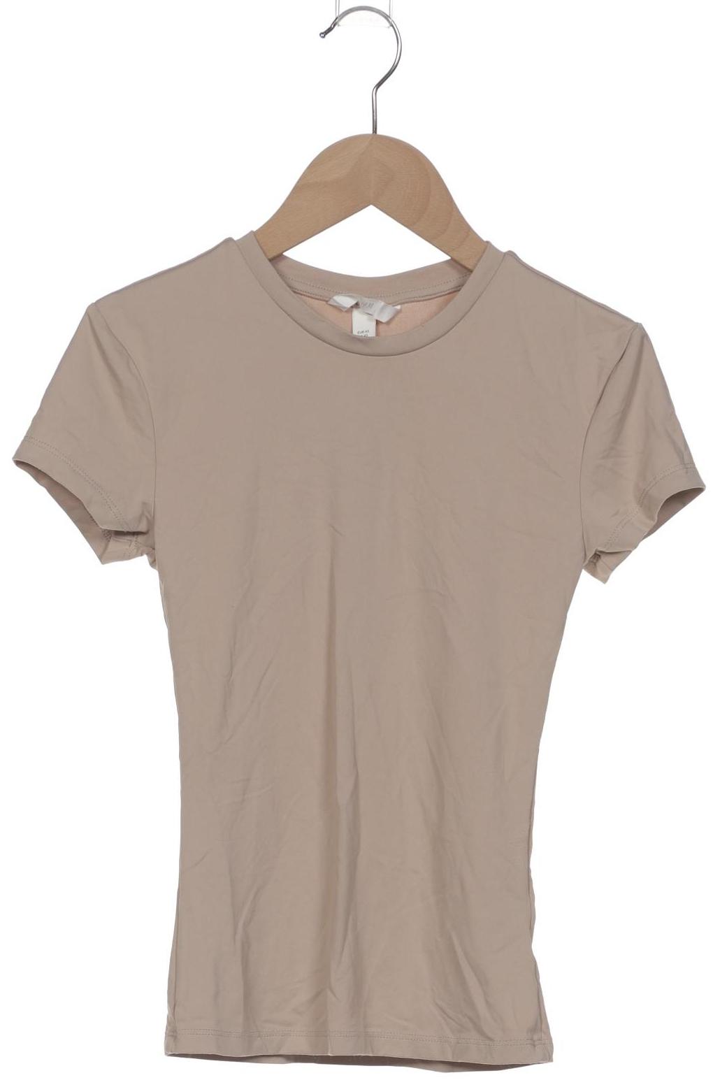 

H&M Damen T-Shirt, beige, Gr. 34