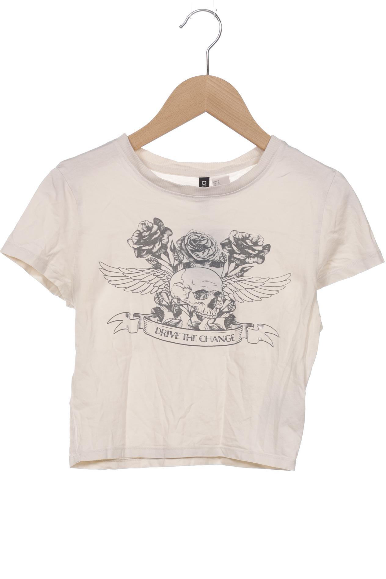 

H&M Damen T-Shirt, cremeweiß, Gr. 36