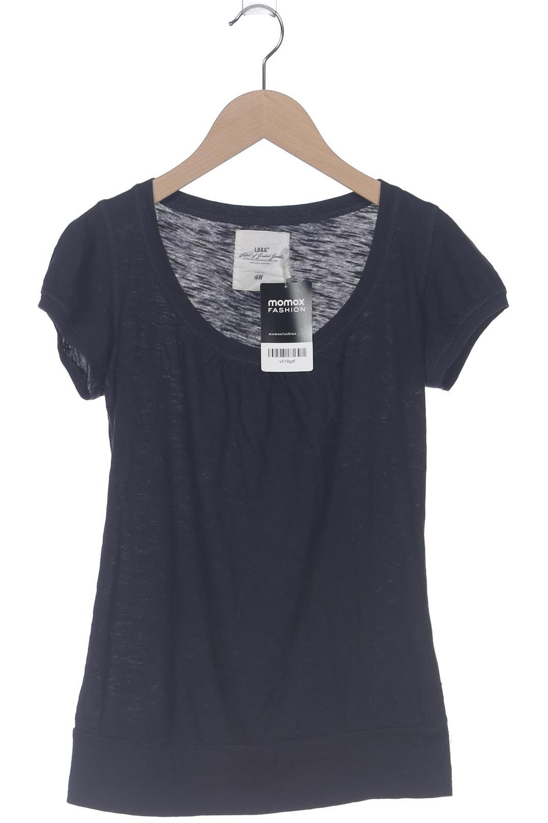 

H&M Damen T-Shirt, marineblau, Gr. 36