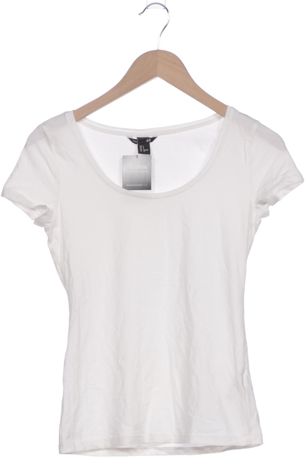 

H&M Damen T-Shirt, cremeweiß, Gr. 36