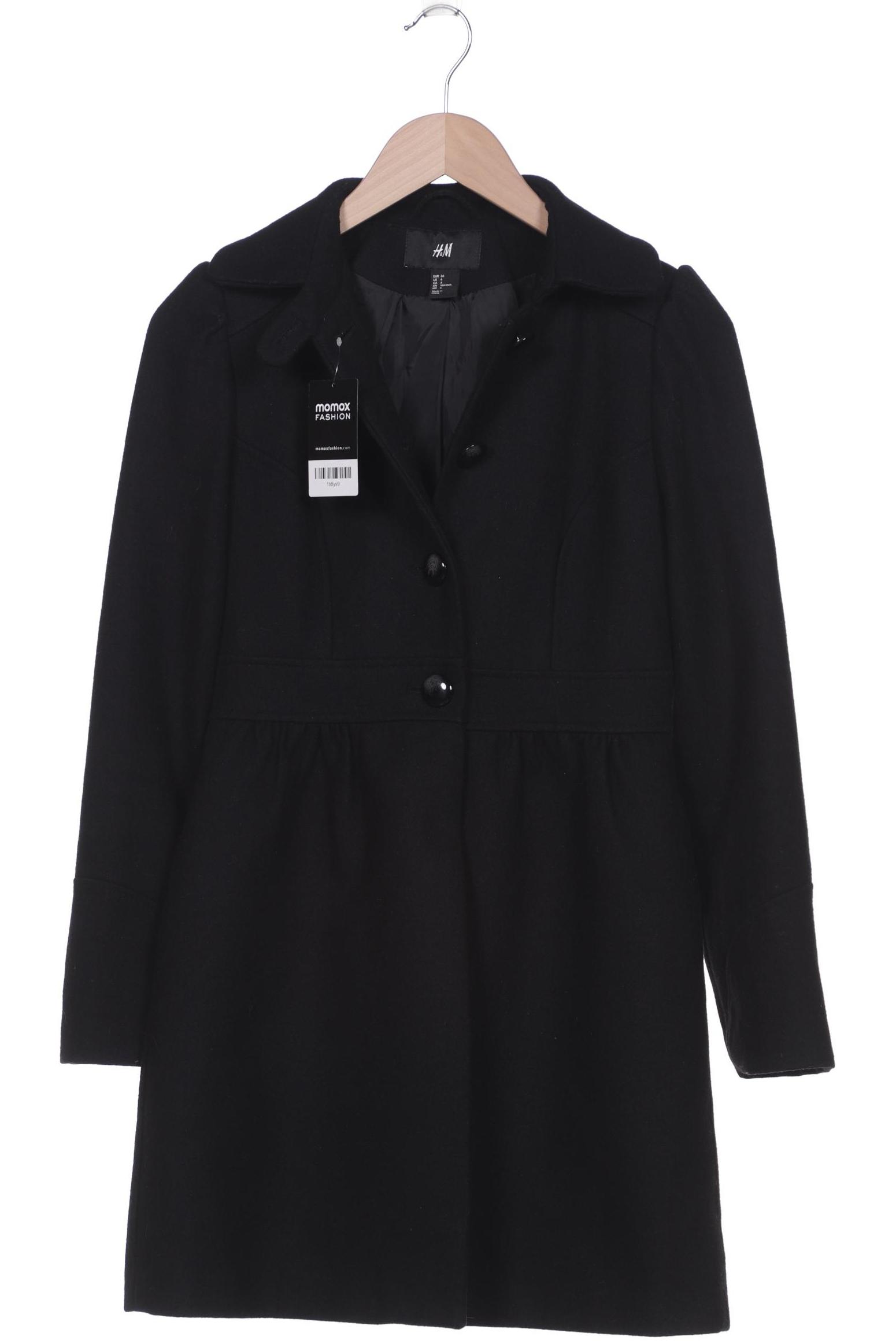 

H&M Damen Mantel, schwarz