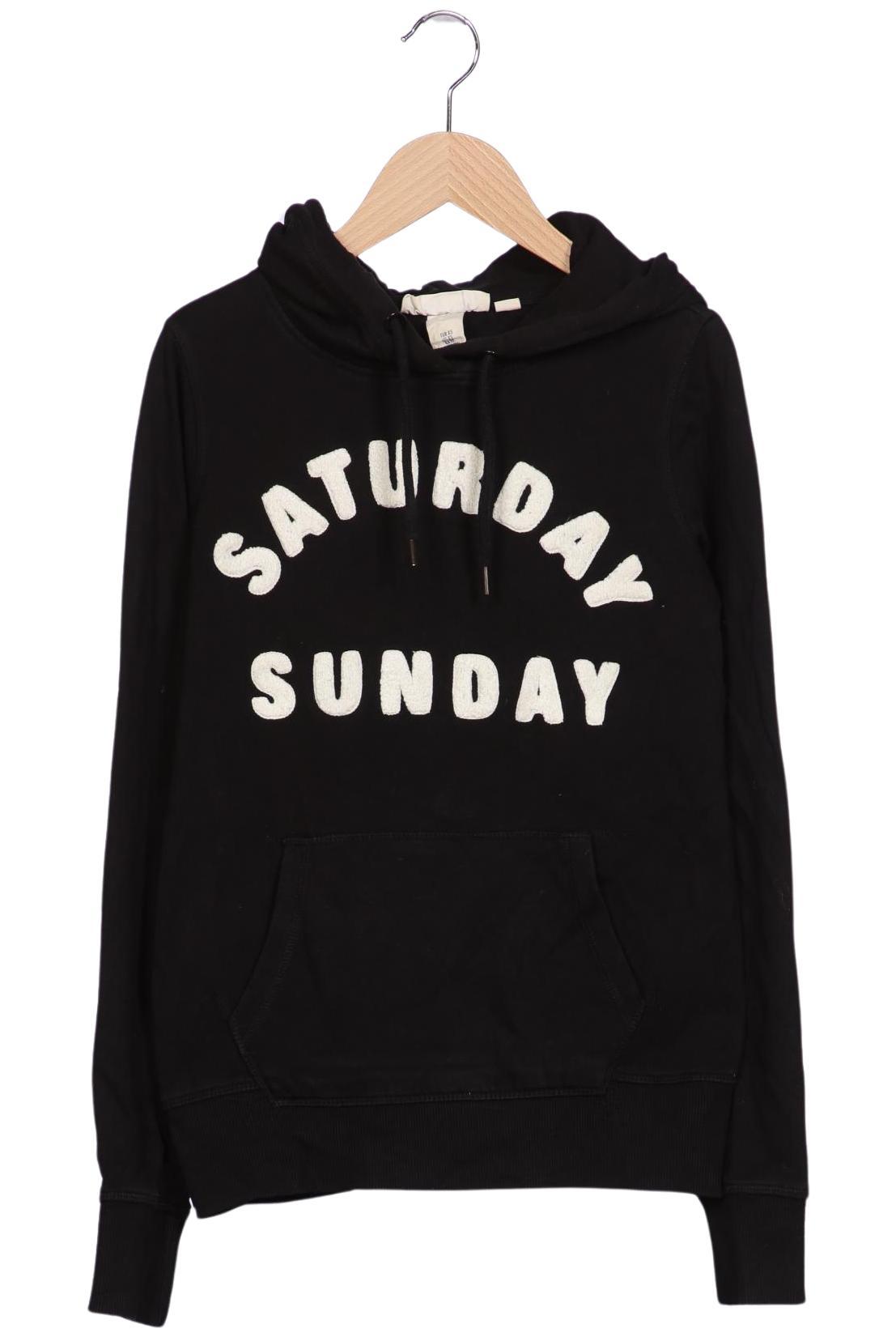 

H&M Damen Kapuzenpullover, schwarz, Gr. 34