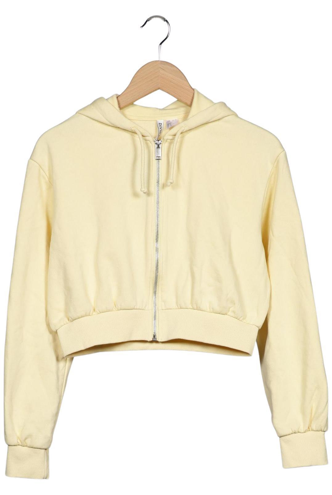 

H&M Damen Kapuzenpullover, gelb, Gr. 36
