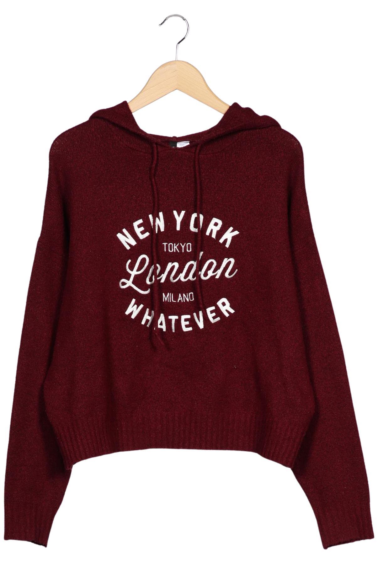 

H&M Damen Kapuzenpullover, bordeaux, Gr. 38