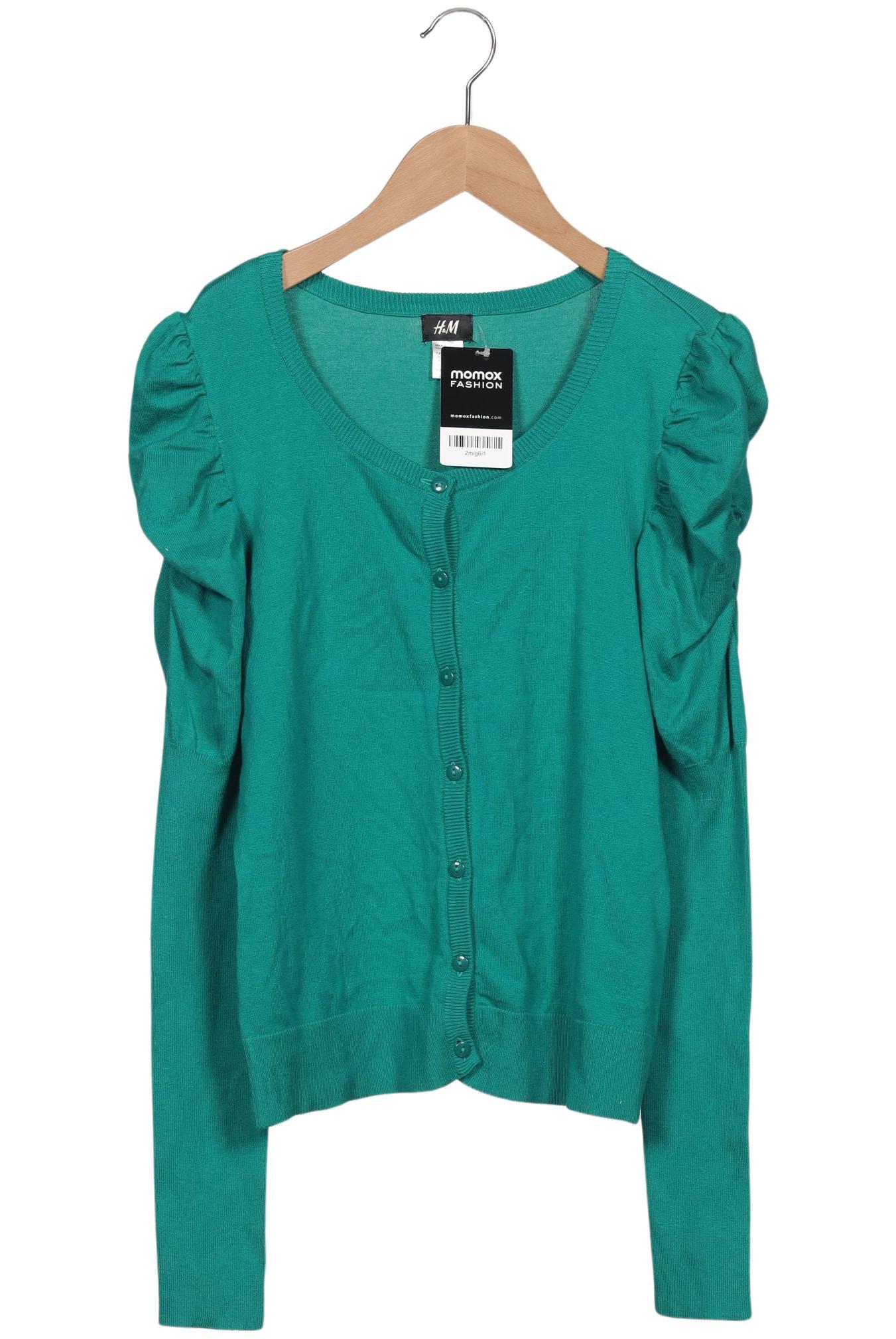 

H&M Damen Strickjacke, grün, Gr. 38