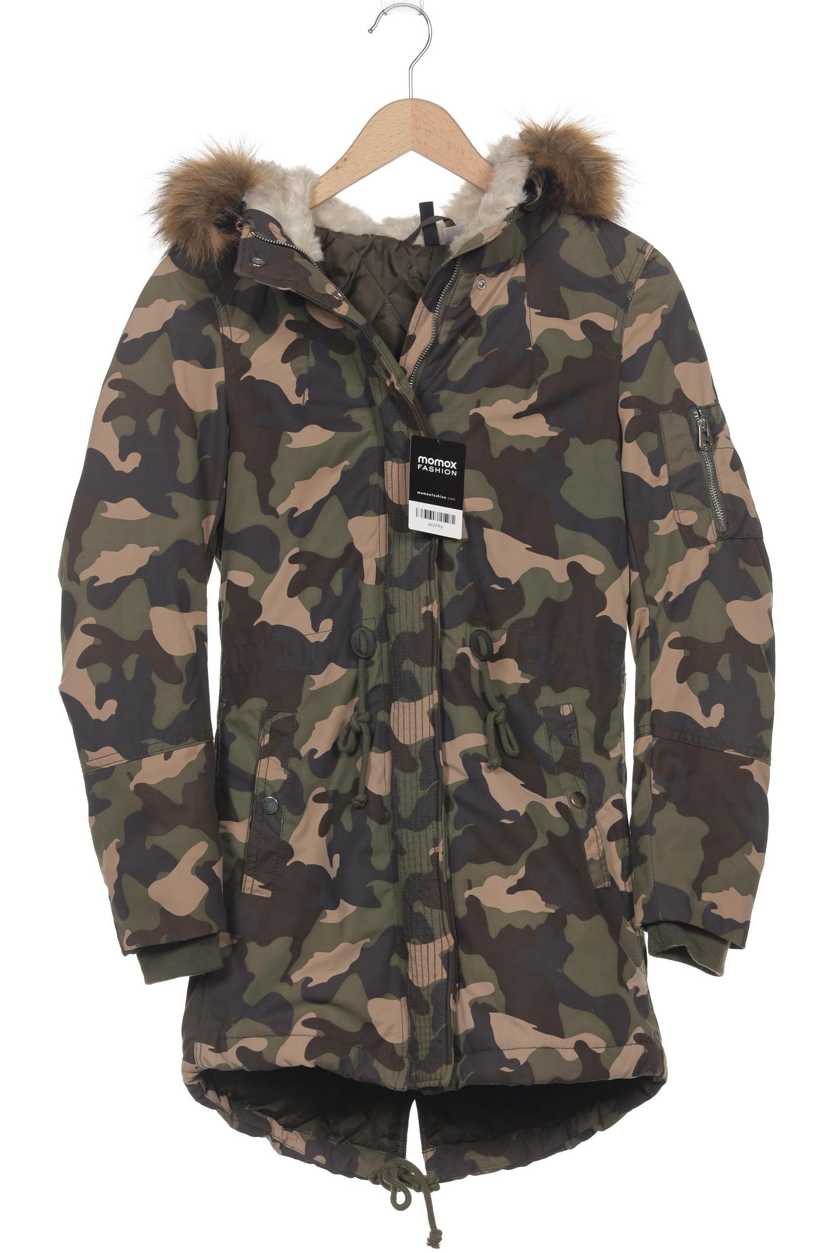 

H&M Damen Mantel, grün, Gr. 32