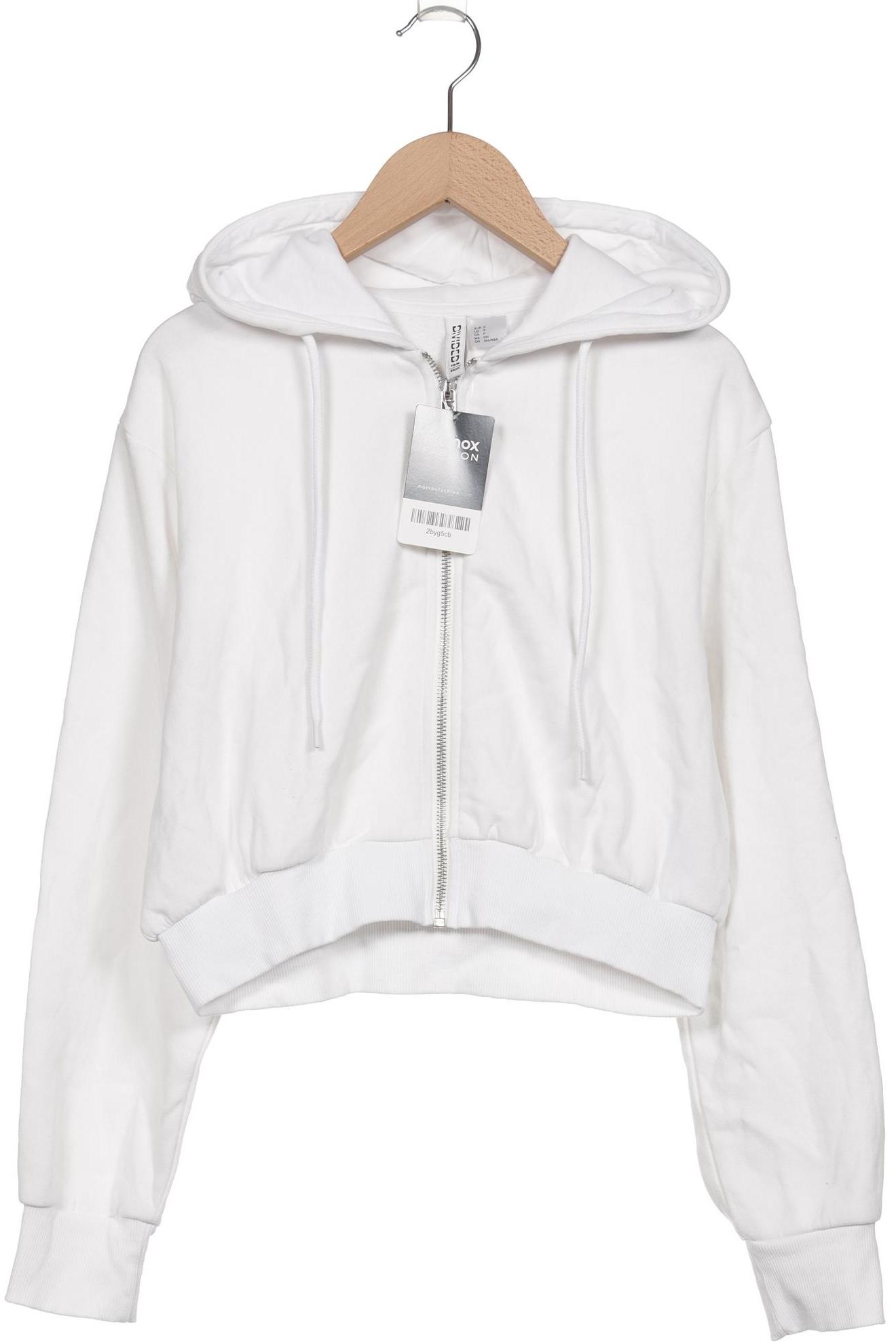 

H&M Damen Kapuzenpullover, weiß, Gr. 36
