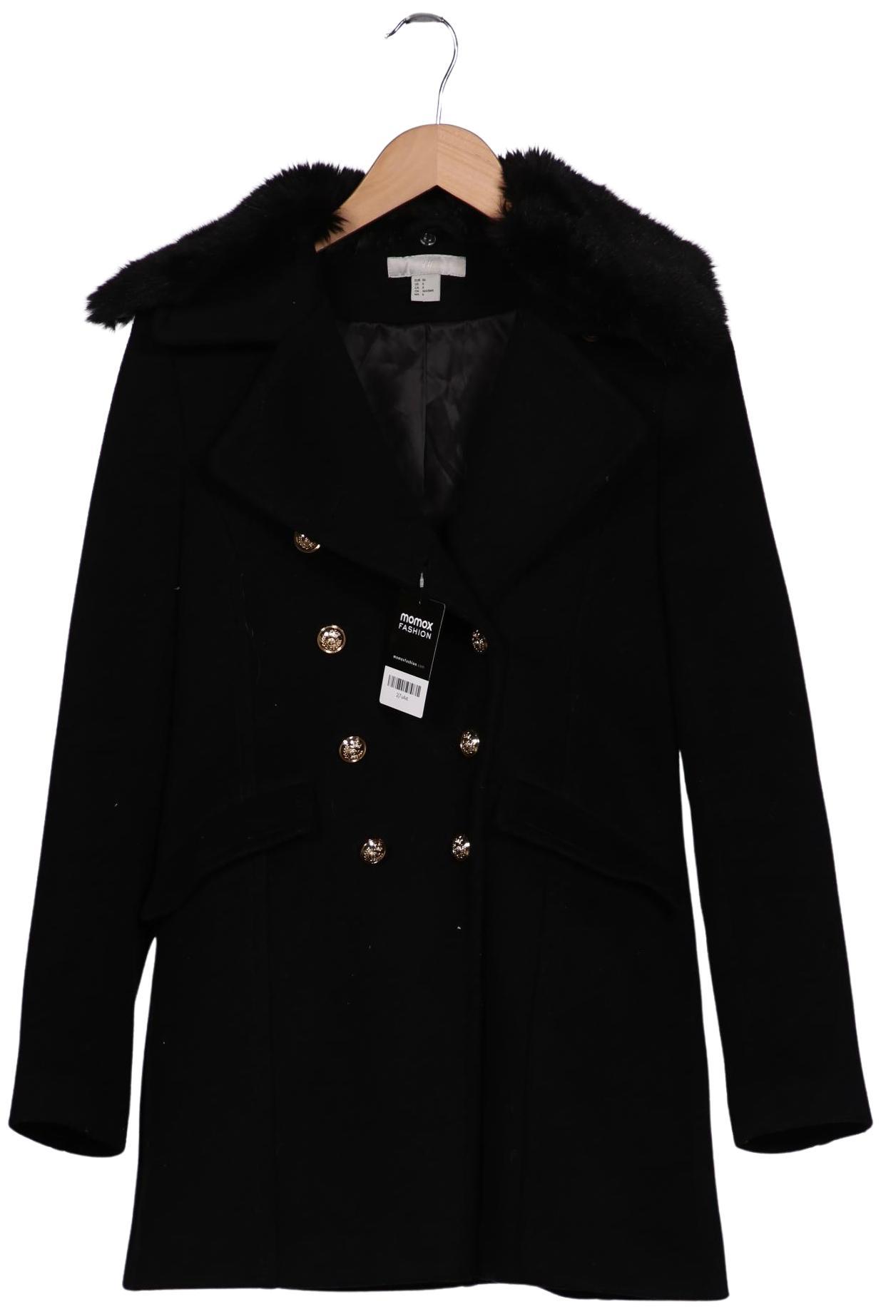 

H&M Damen Mantel, schwarz, Gr. 36