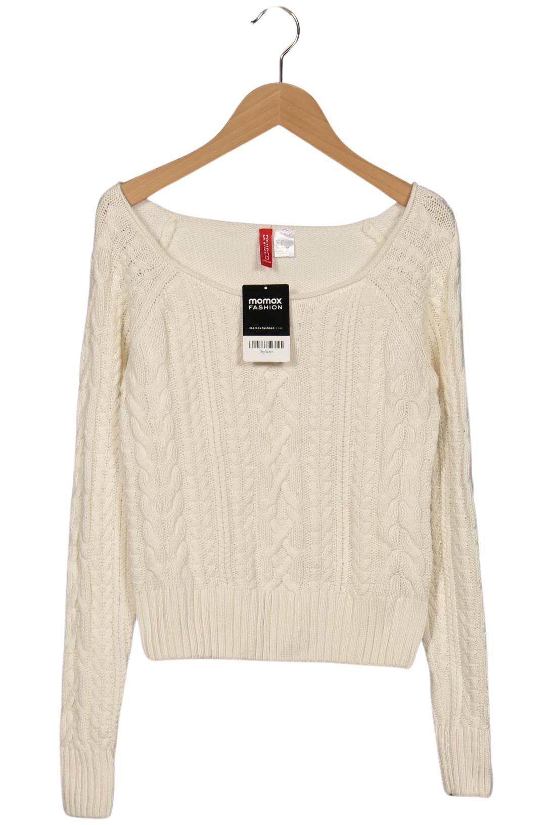 

H&M Damen Pullover, cremeweiß, Gr. 34