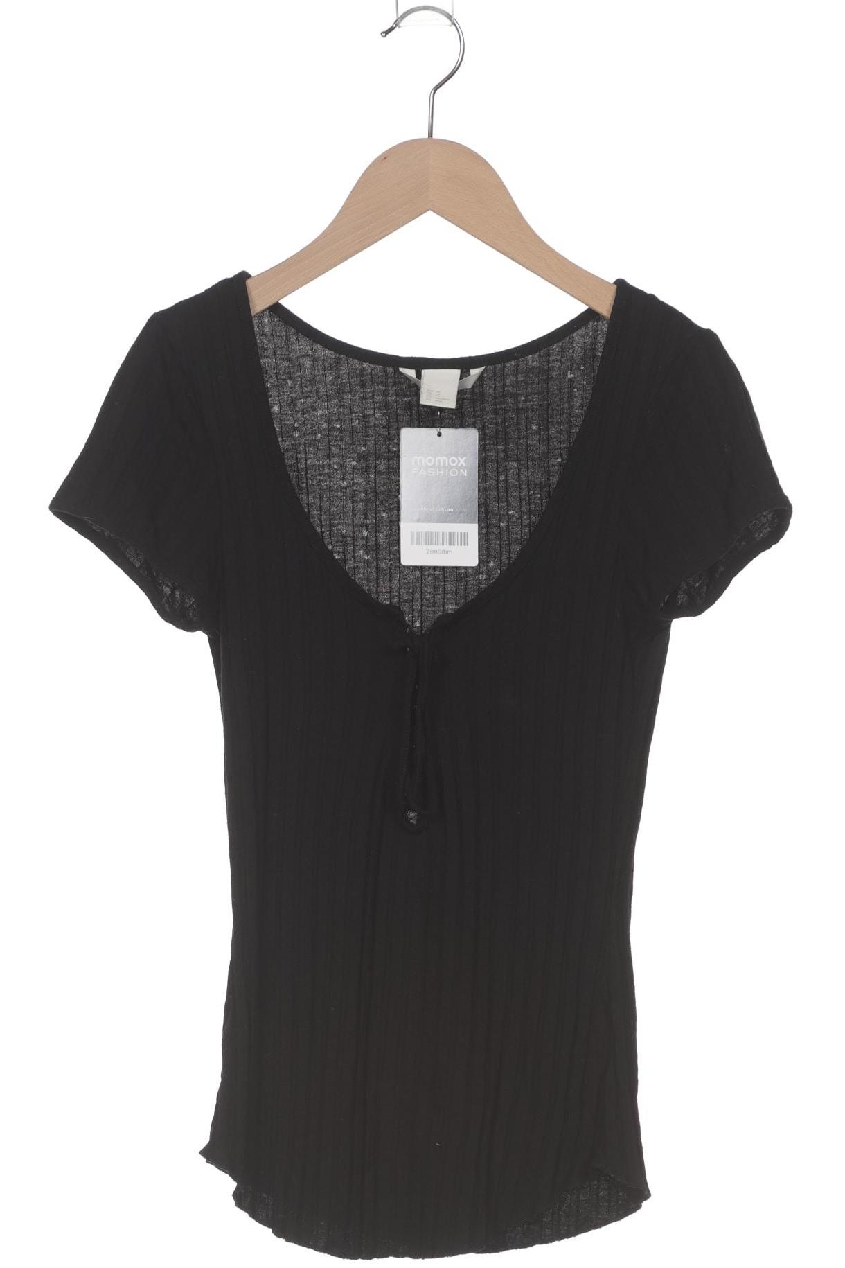 

H&M Damen T-Shirt, schwarz, Gr. 34