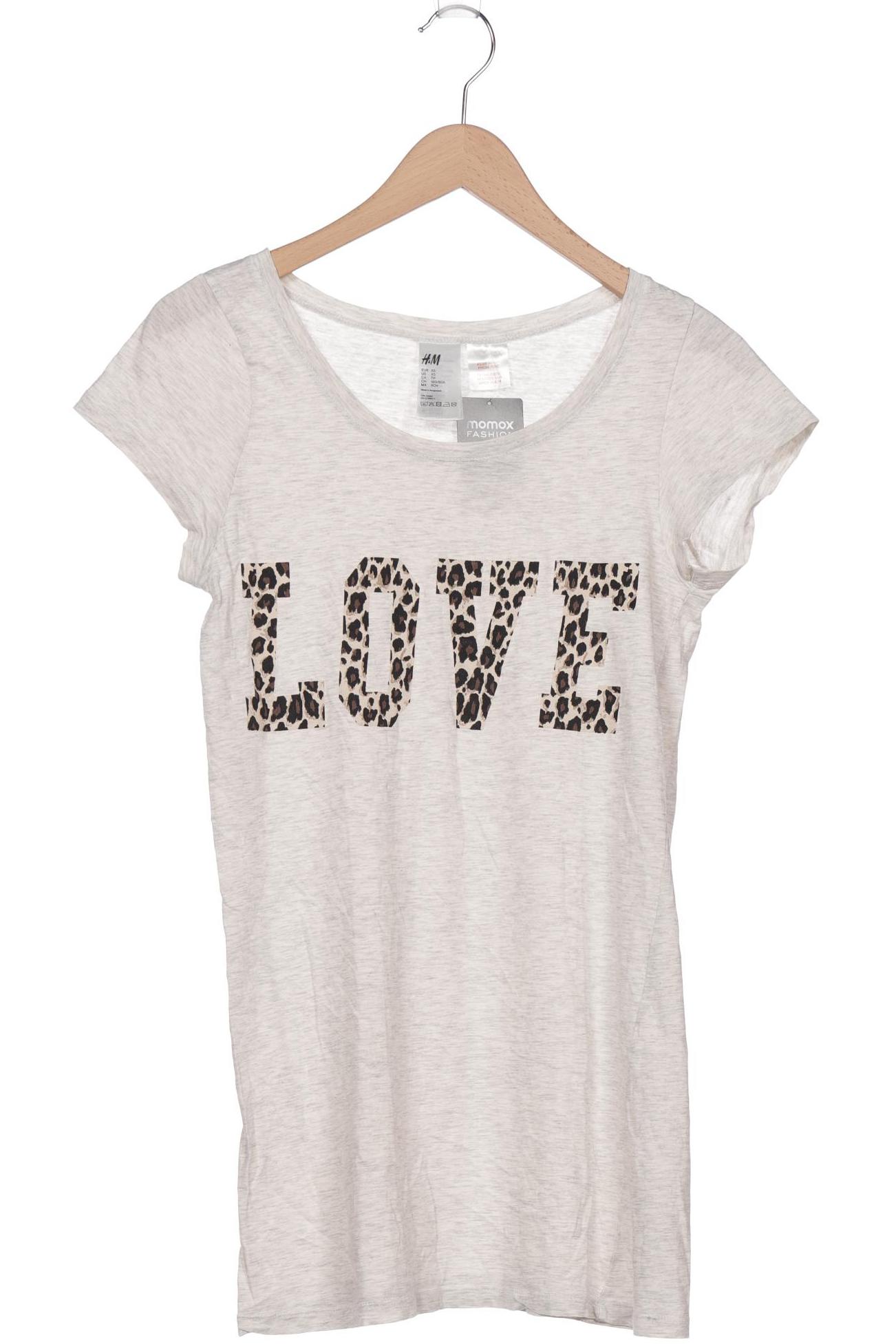 

H&M Damen T-Shirt, beige, Gr. 34