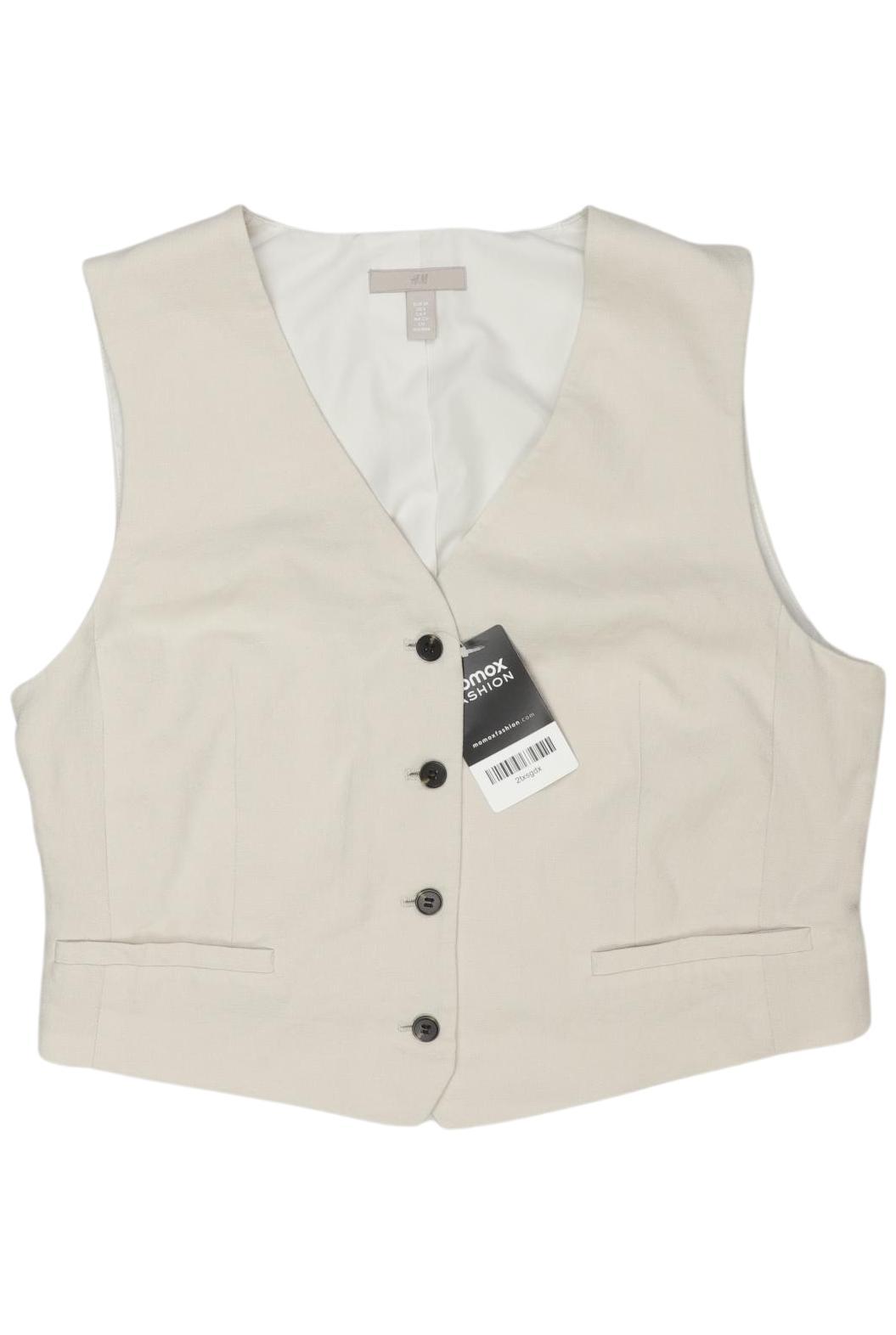 

H&M Damen Weste, cremeweiß, Gr. 38