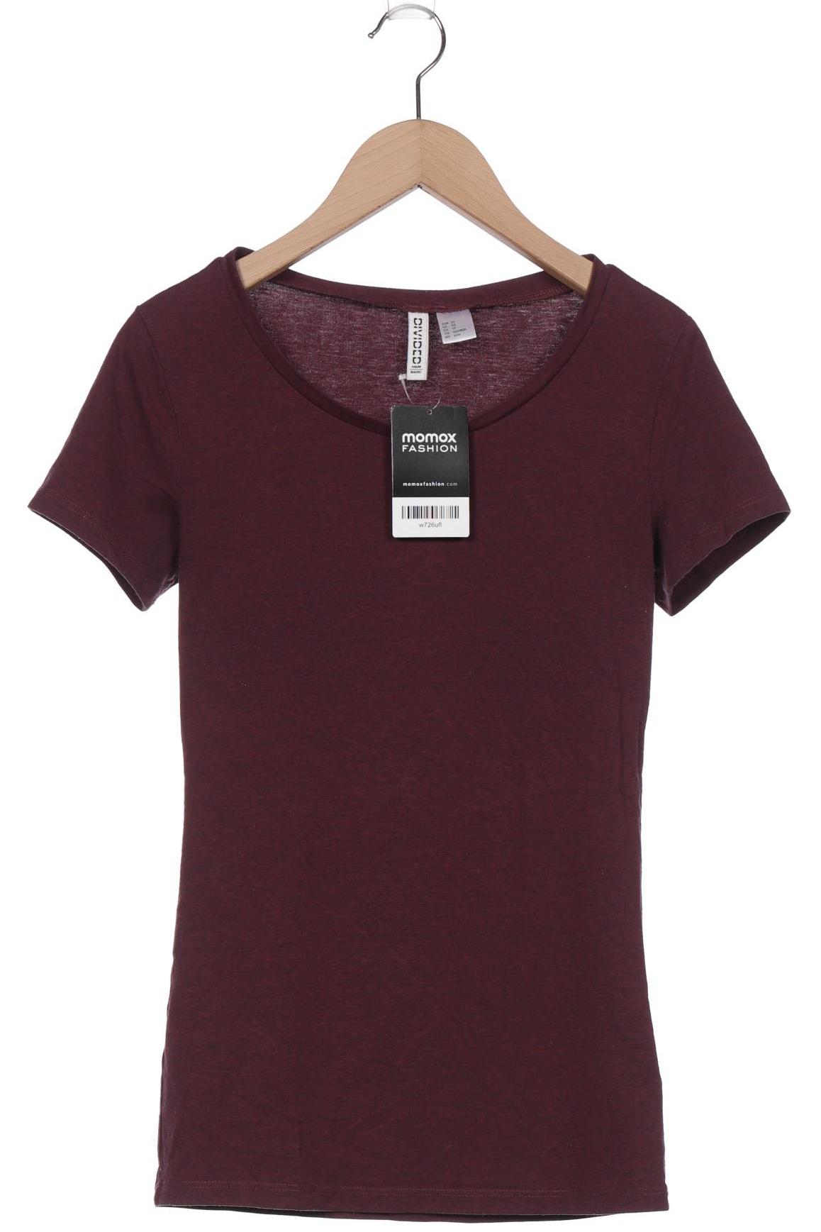 

H&M Damen T-Shirt, bordeaux, Gr. 34