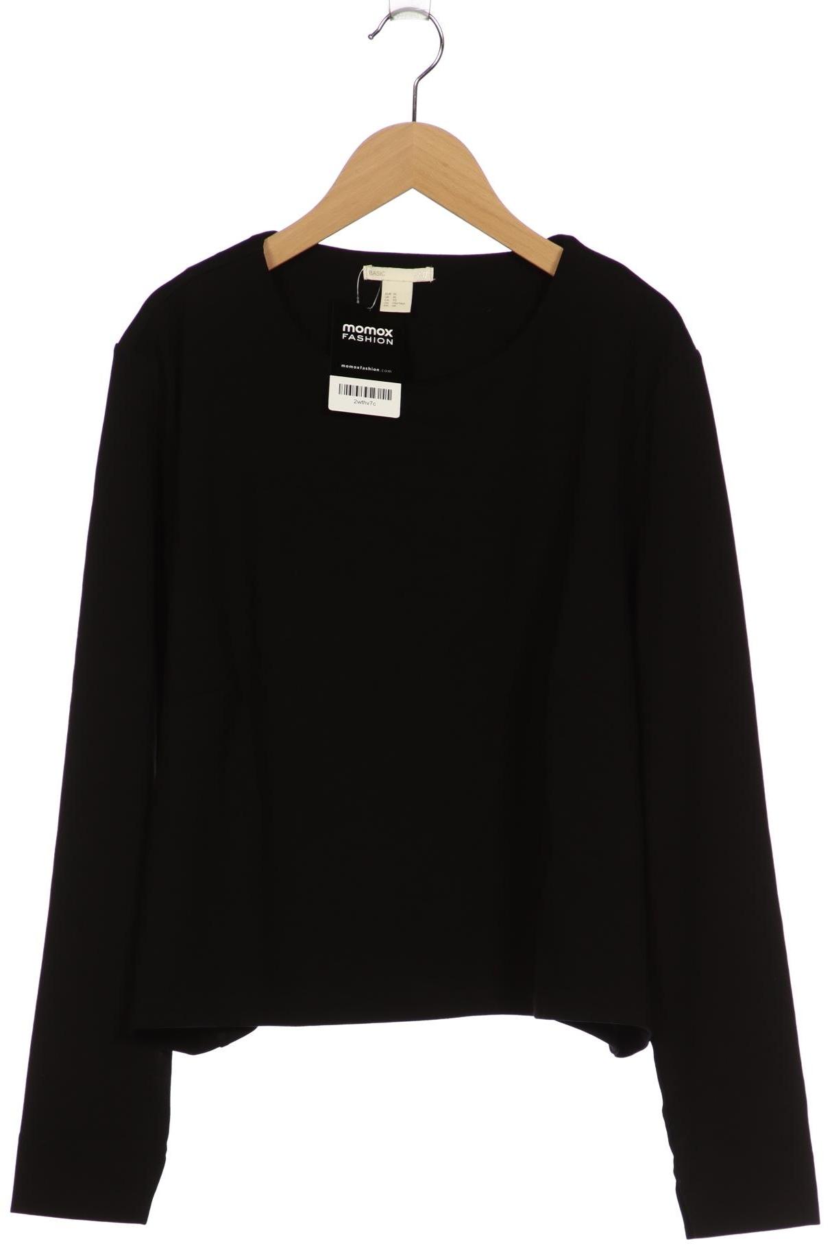 

H&M Damen Langarmshirt, schwarz, Gr. 44