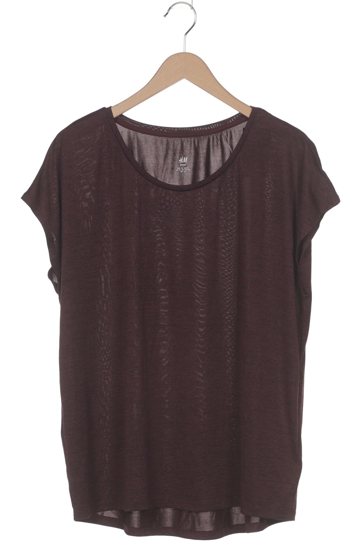 

H&M Damen T-Shirt, bordeaux, Gr. 44