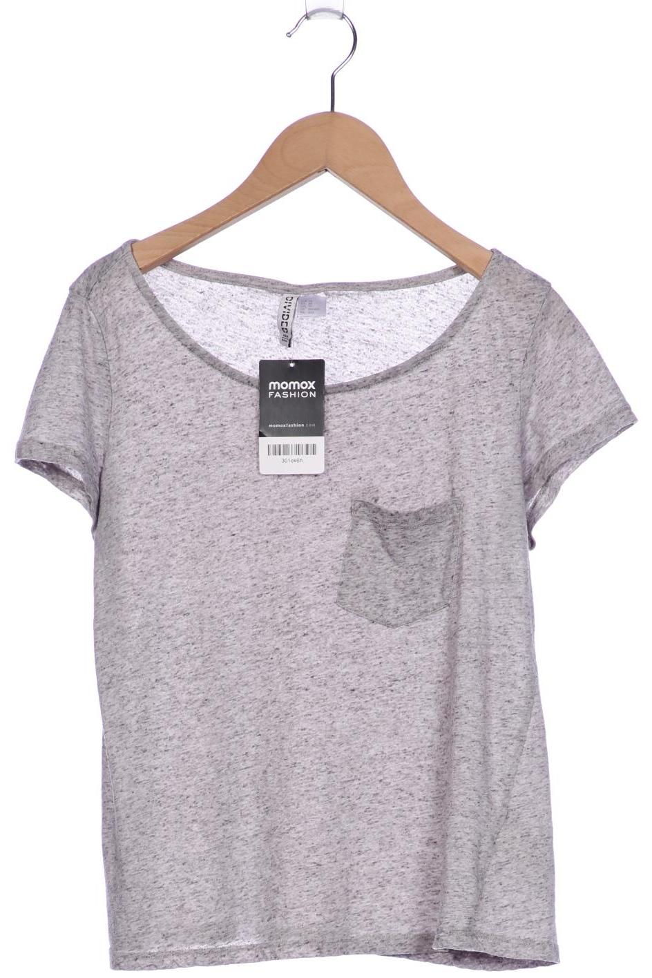 

H&M Damen T-Shirt, grau, Gr. 34