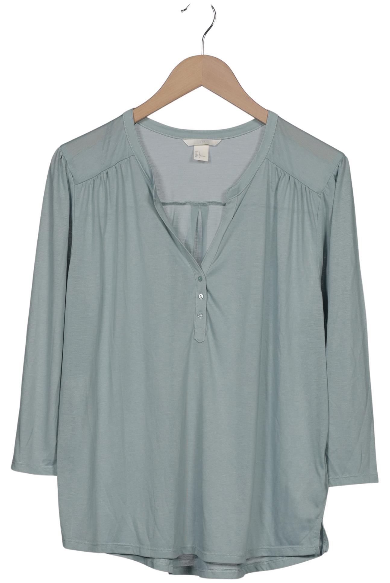 

H&M Damen Langarmshirt, hellblau, Gr. 42