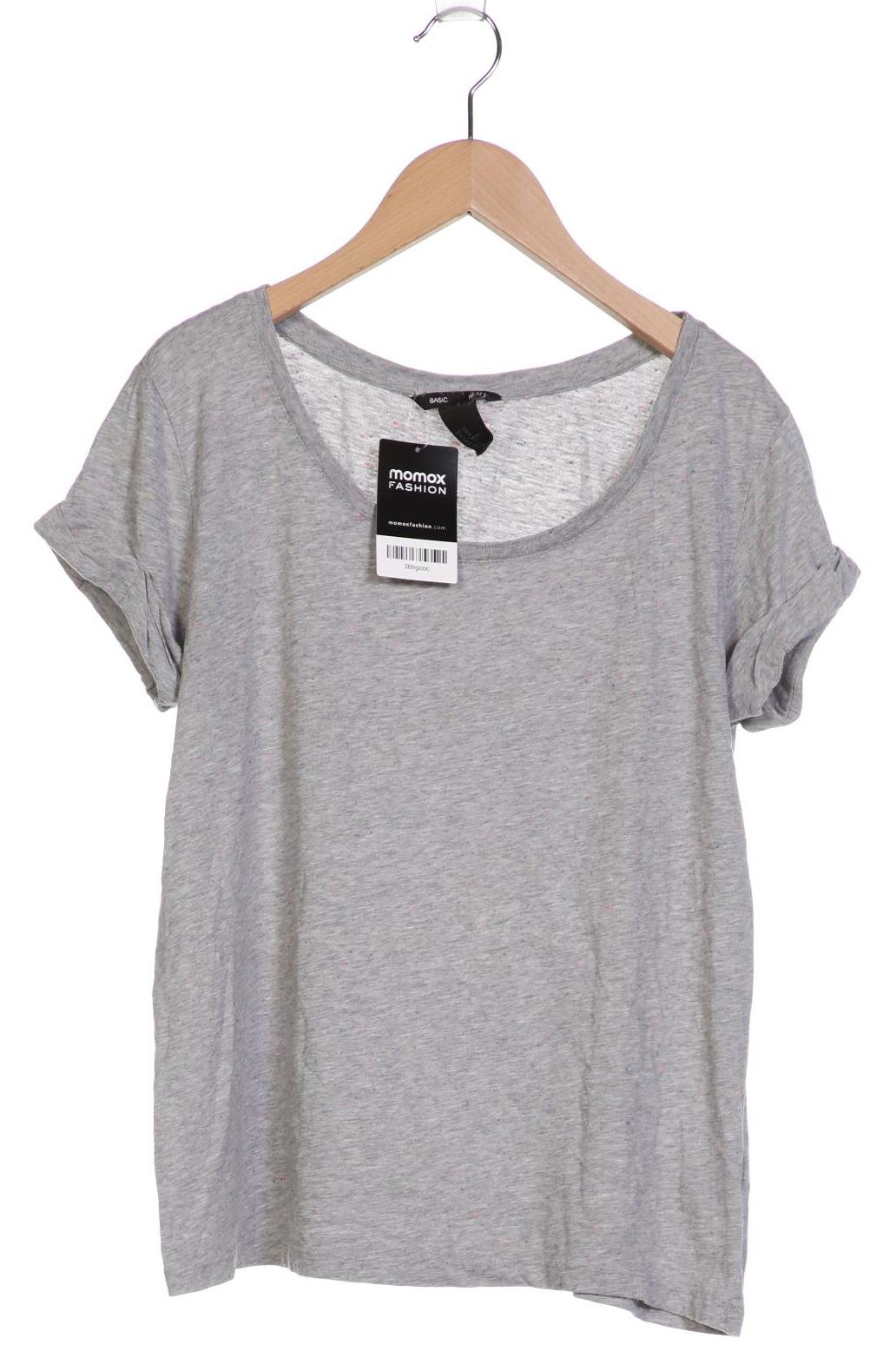 

H&M Damen T-Shirt, grau, Gr. 34