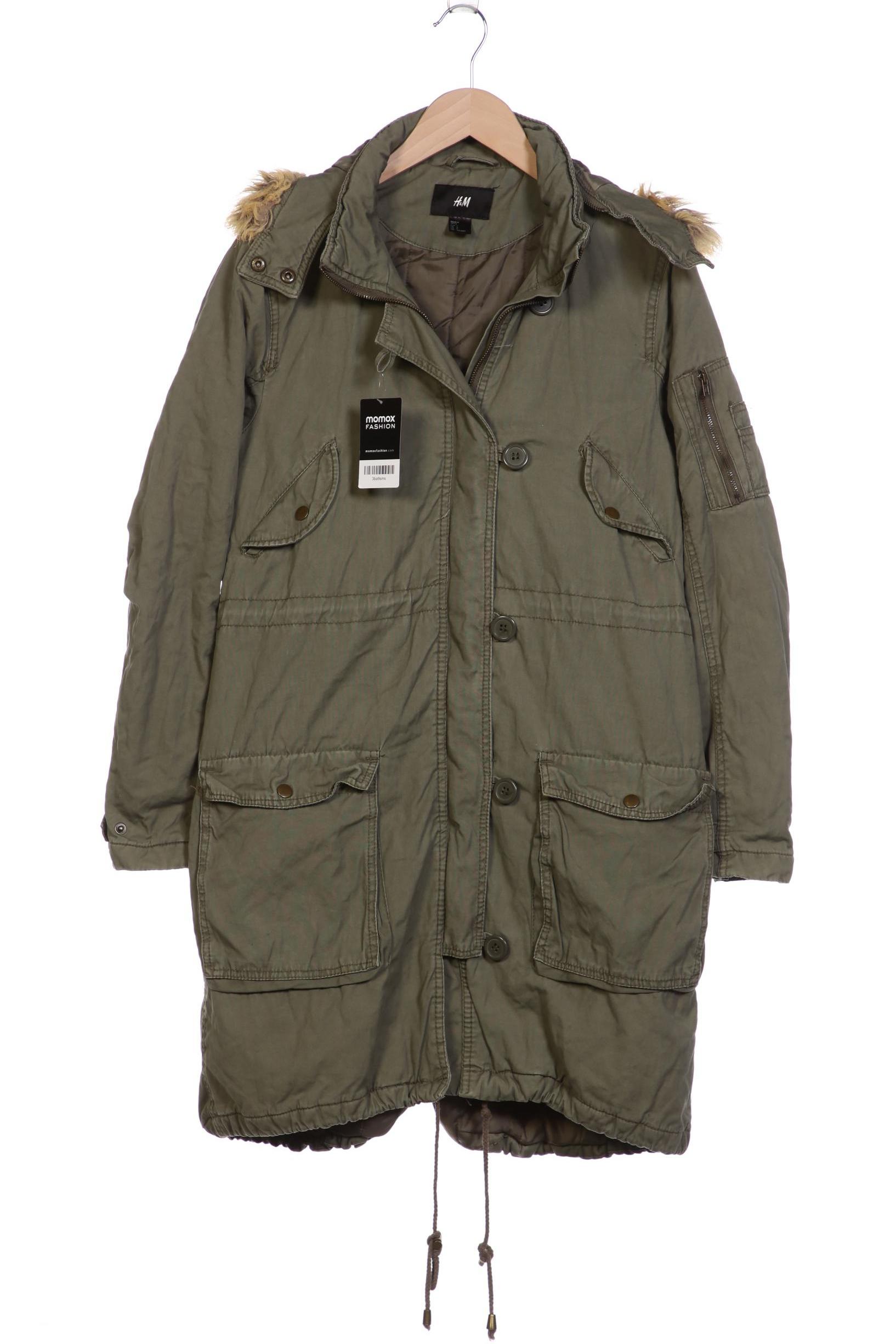 

H&M Damen Mantel, grün, Gr. 36