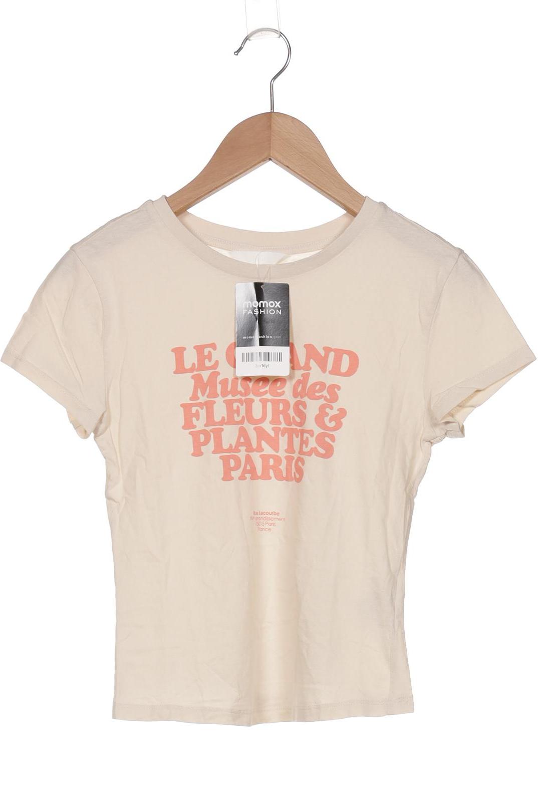 

H&M Damen T-Shirt, cremeweiß, Gr. 34