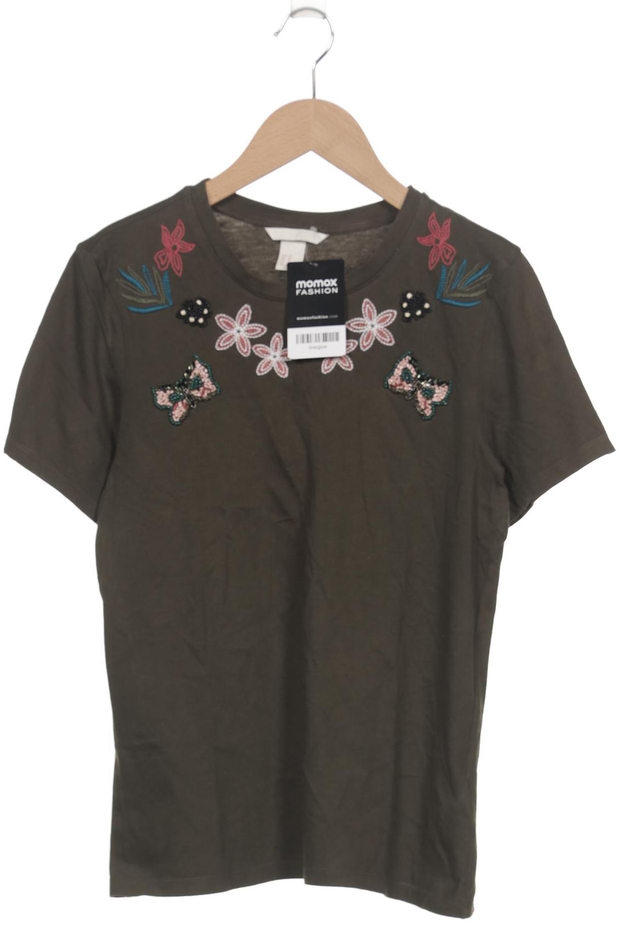 

H&M Damen T-Shirt, grün, Gr. 34