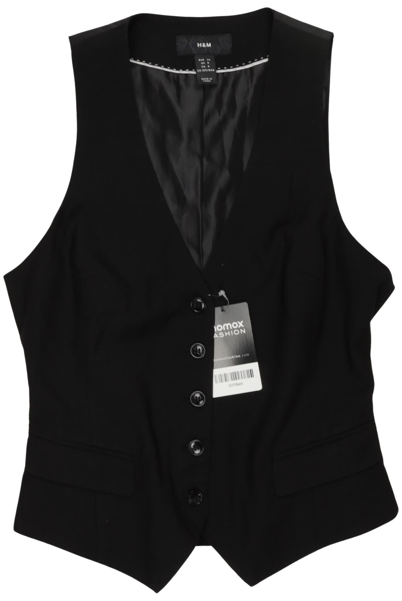 

H&M Damen Weste, schwarz, Gr. 36