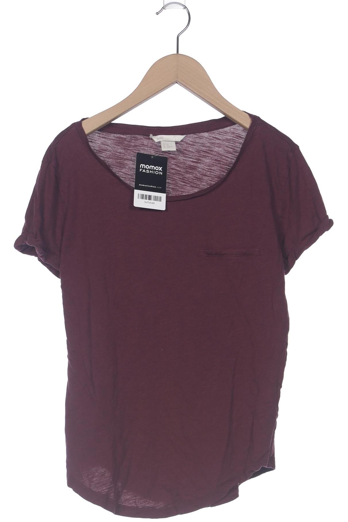

H&M Damen T-Shirt, bordeaux, Gr. 34