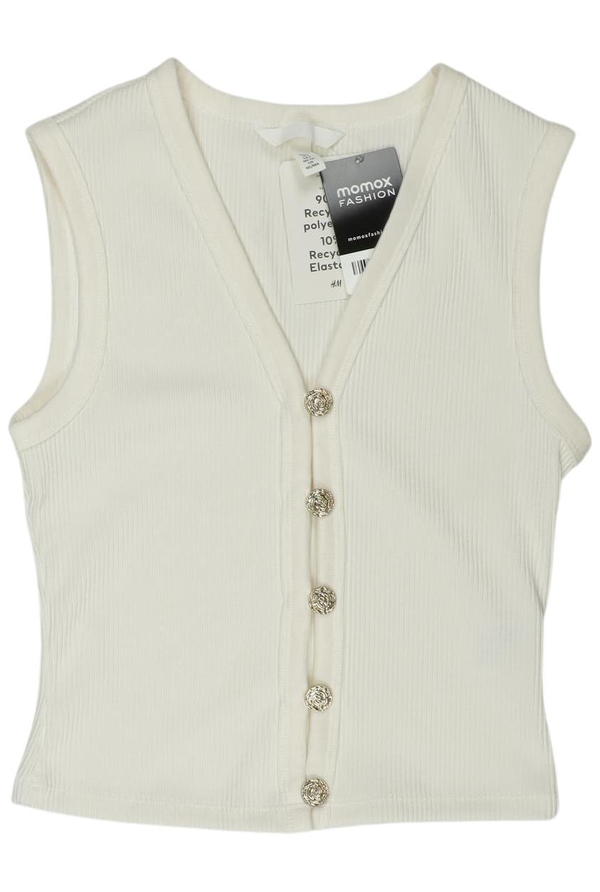 

H&M Damen Weste, cremeweiß, Gr. 36