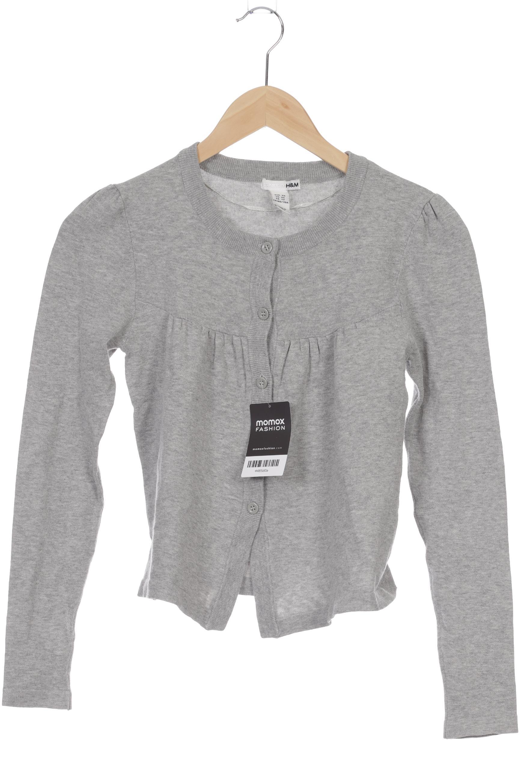 

H&M Damen Strickjacke, grau, Gr. 34