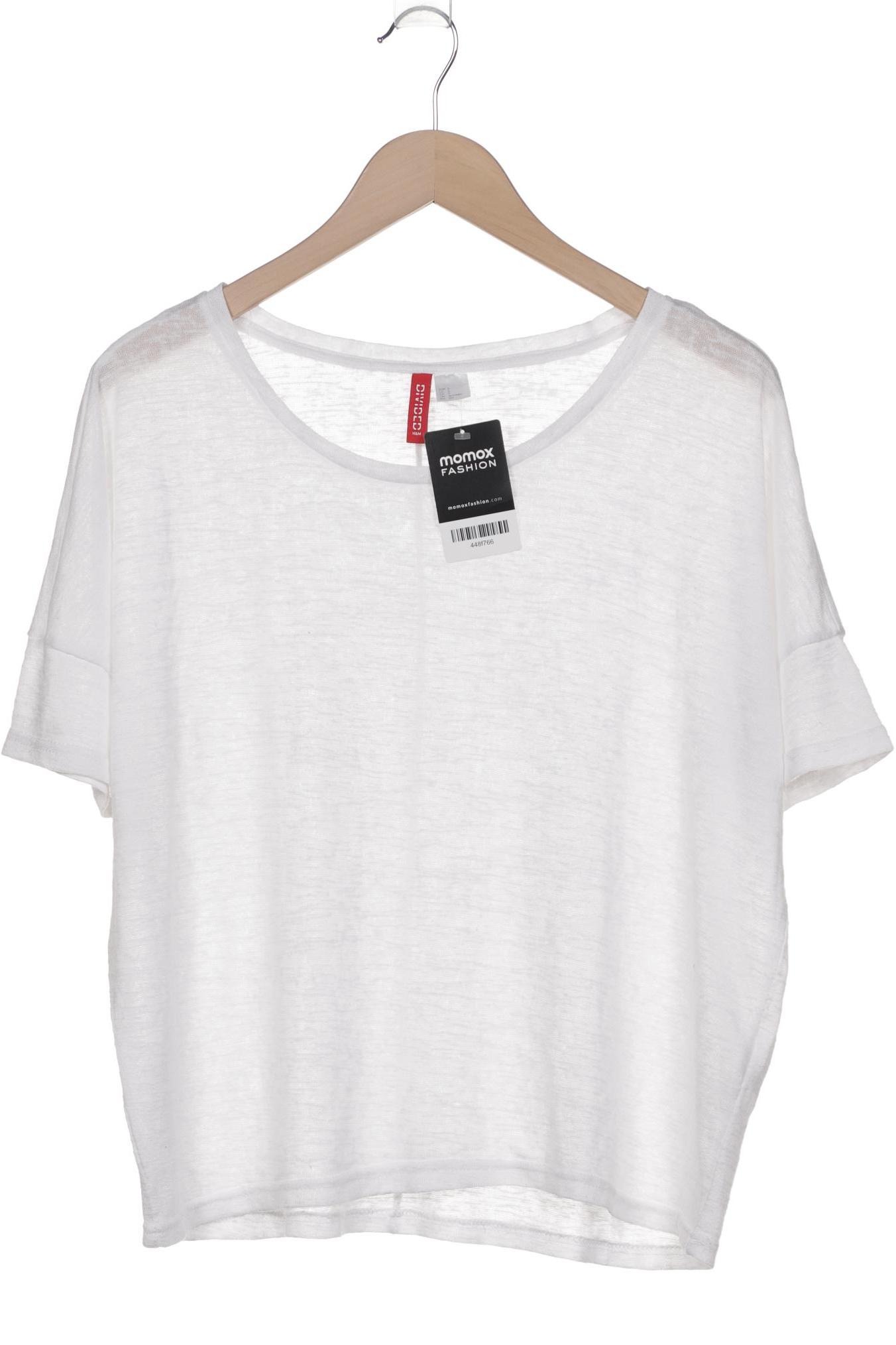 

H&M Damen T-Shirt, weiß, Gr. 36