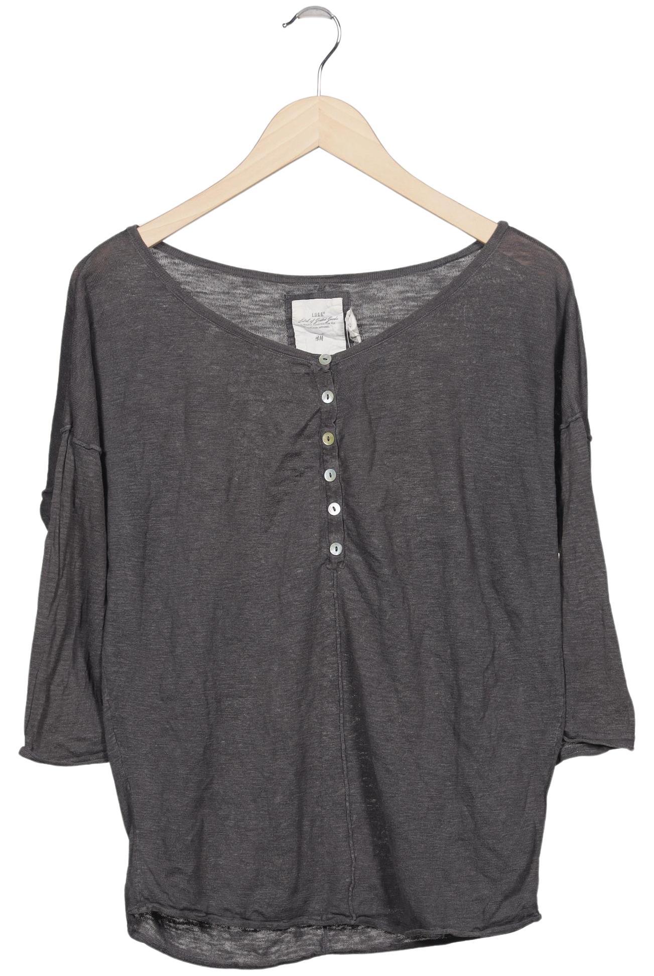 

H&M Damen Langarmshirt, grau, Gr. 42