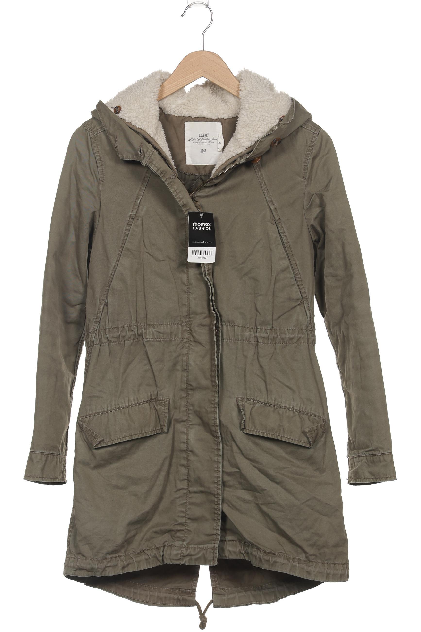 

H&M Damen Mantel, grün, Gr. 34