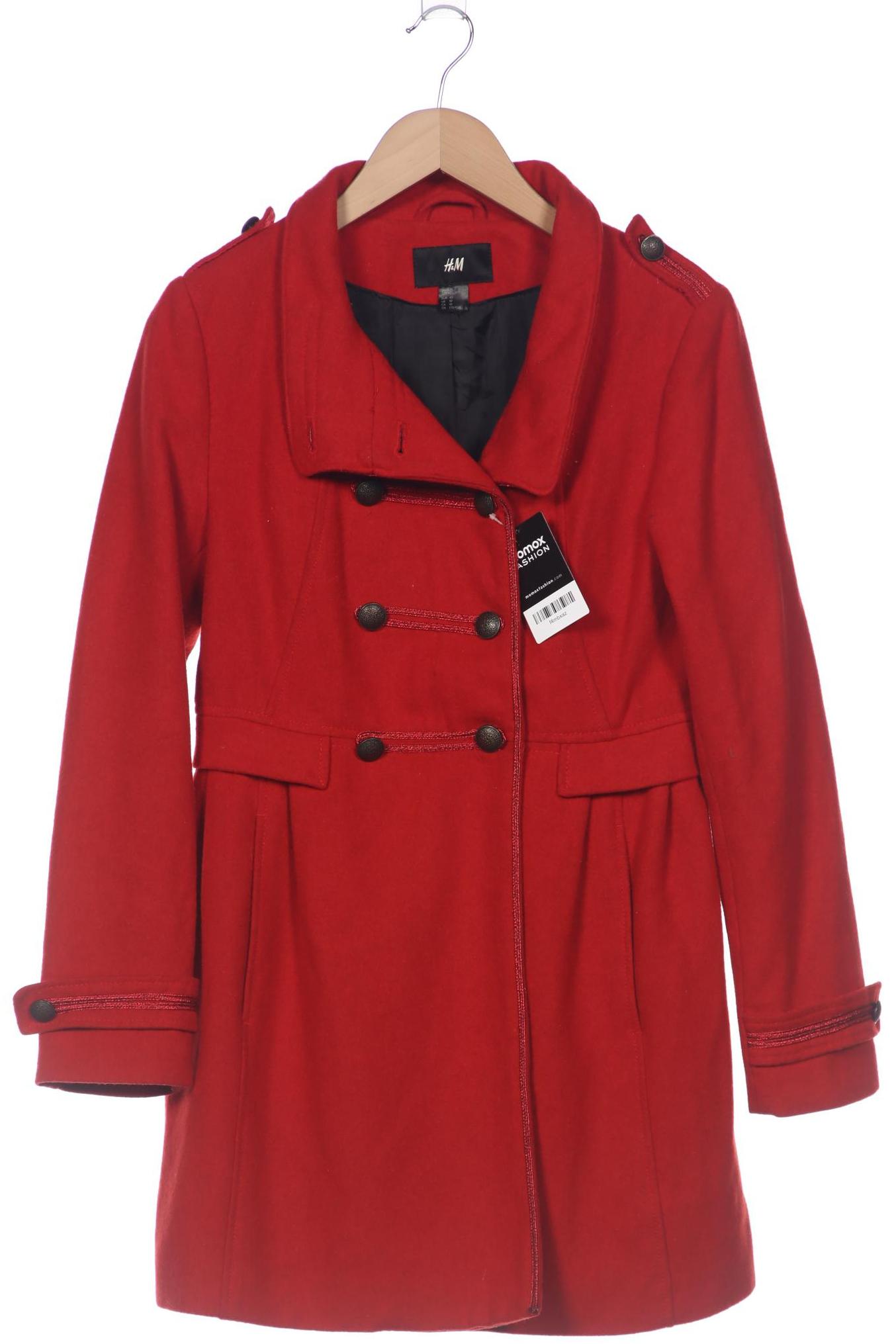 

H&M Damen Mantel, rot, Gr. 40