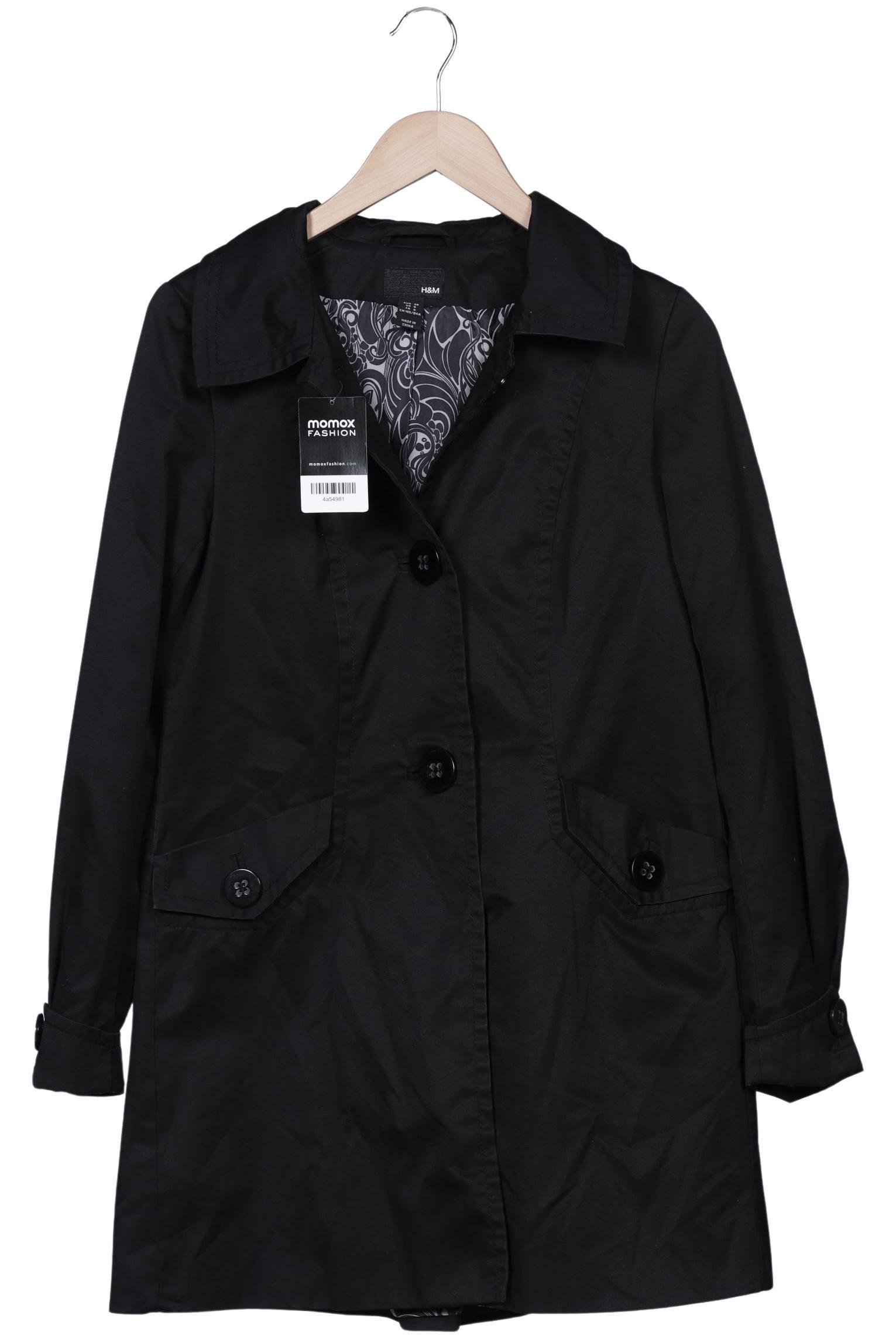 

H&M Damen Mantel, schwarz, Gr. 36