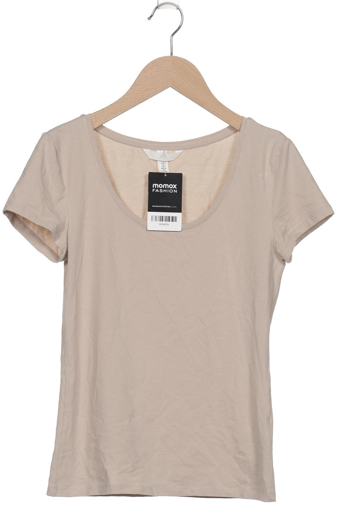 

H&M Damen T-Shirt, beige, Gr. 36