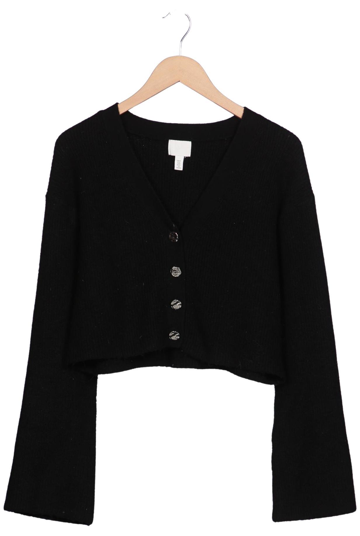 

H&M Damen Strickjacke, schwarz, Gr. 38